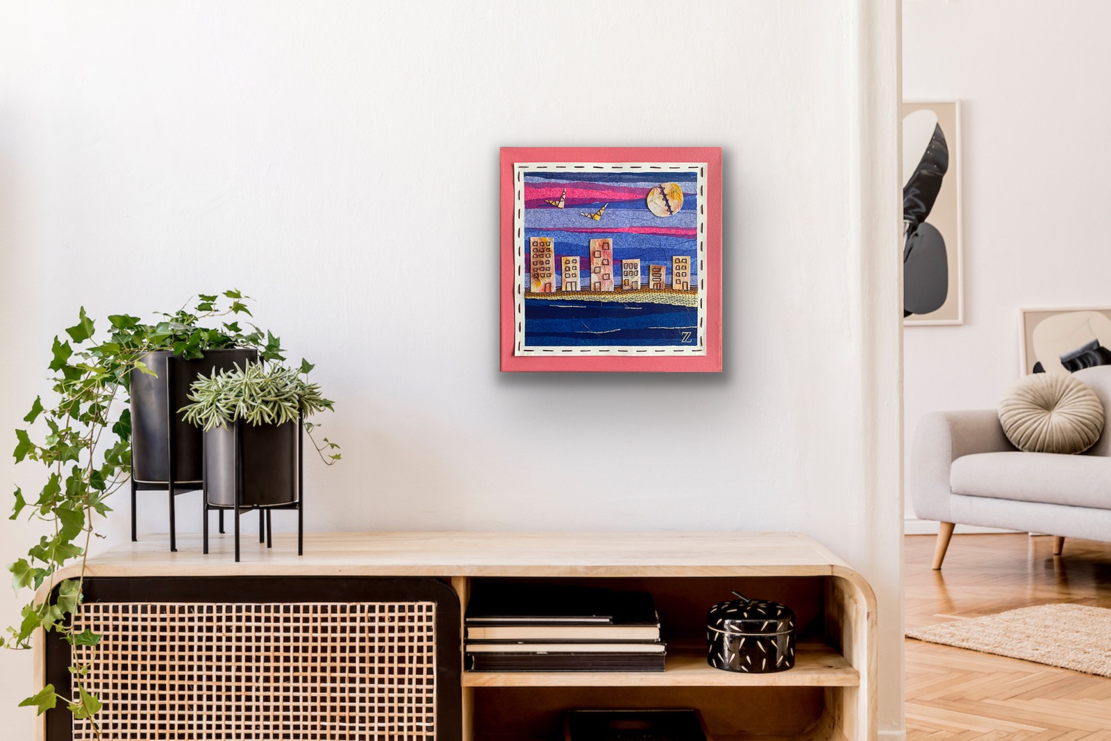 A City on the Sea - 12x12" 