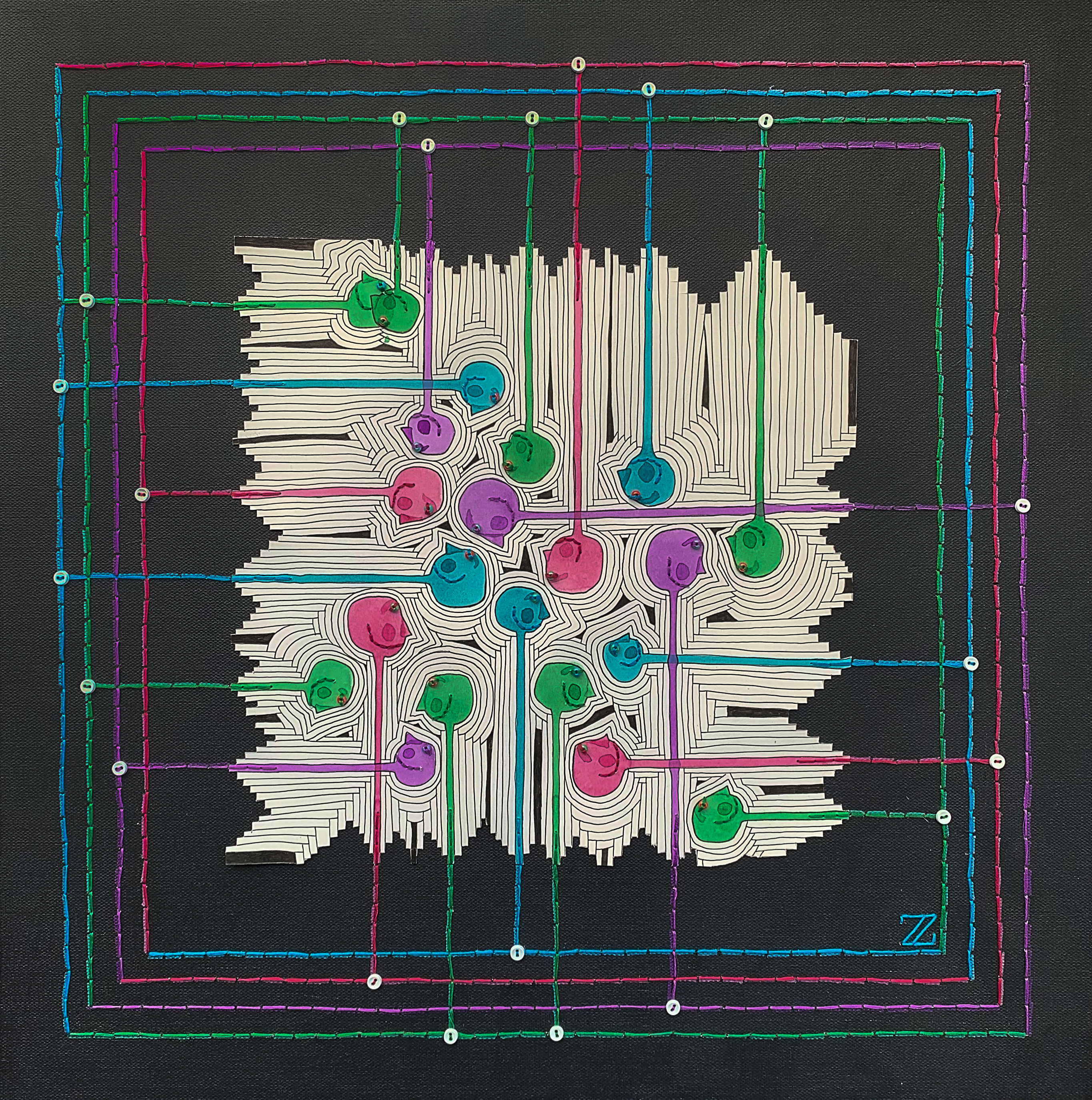 Merry Go Round - 20x20″