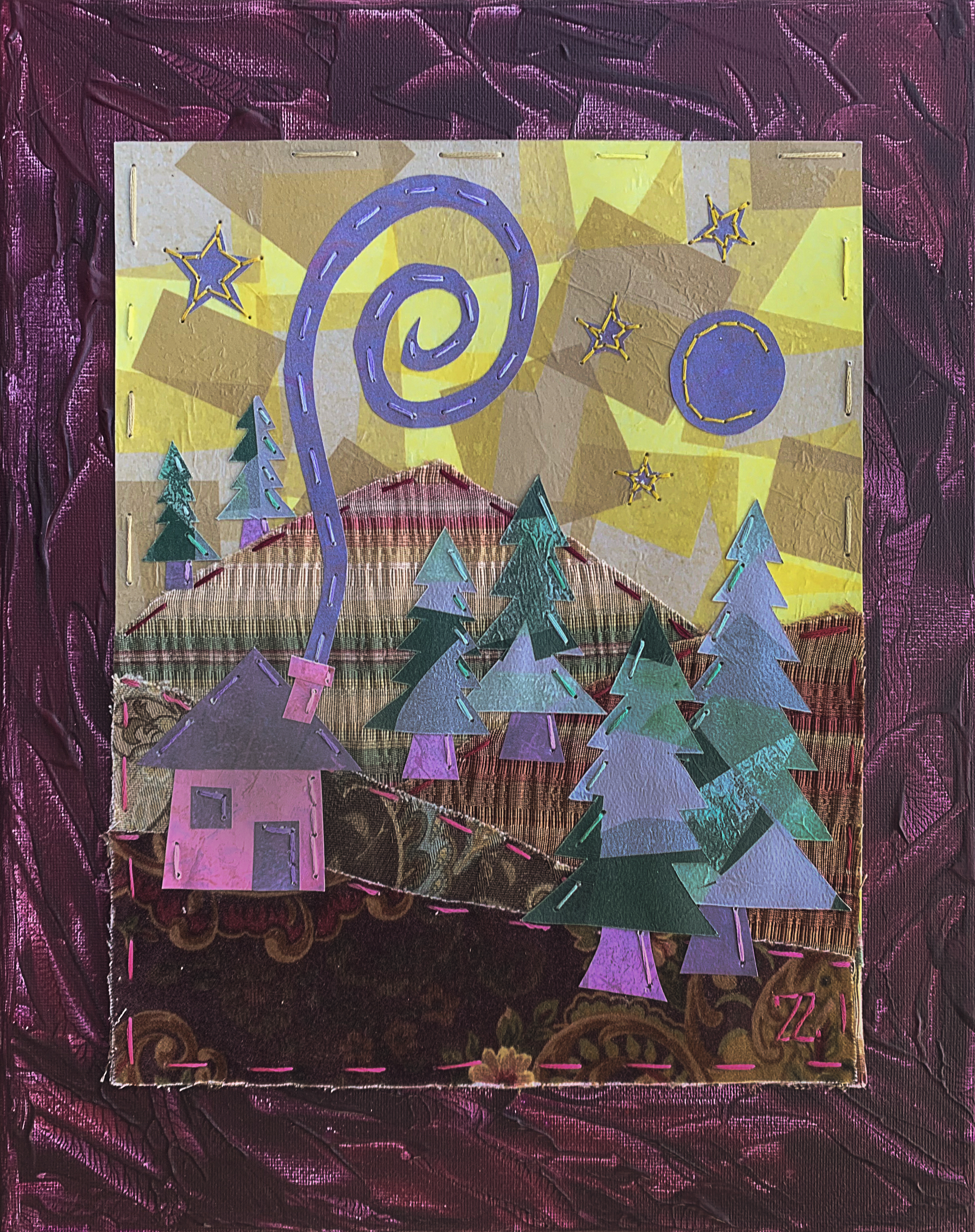 Burgundy Wood - 11x14″