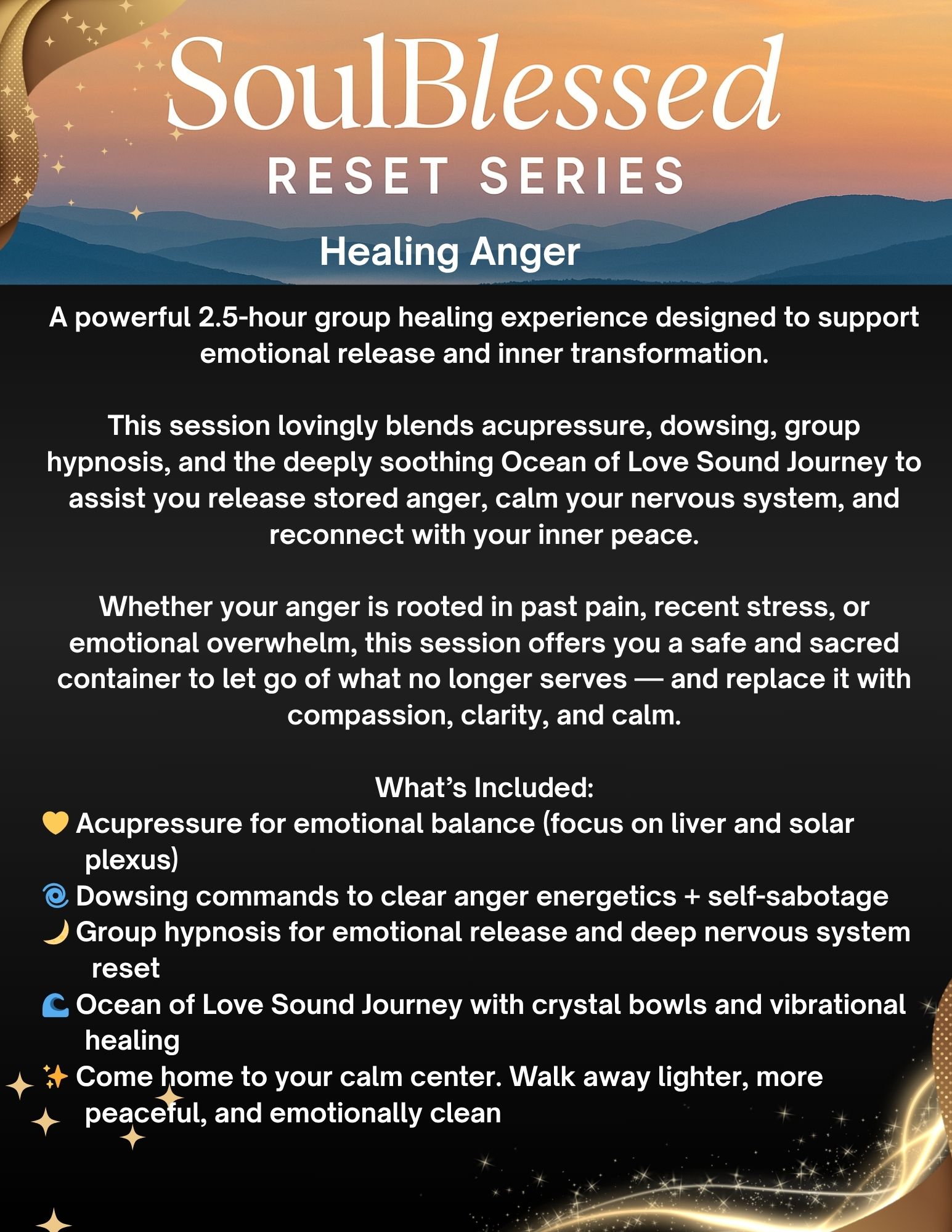 SoulBlessed Reset Series - Healing Anger