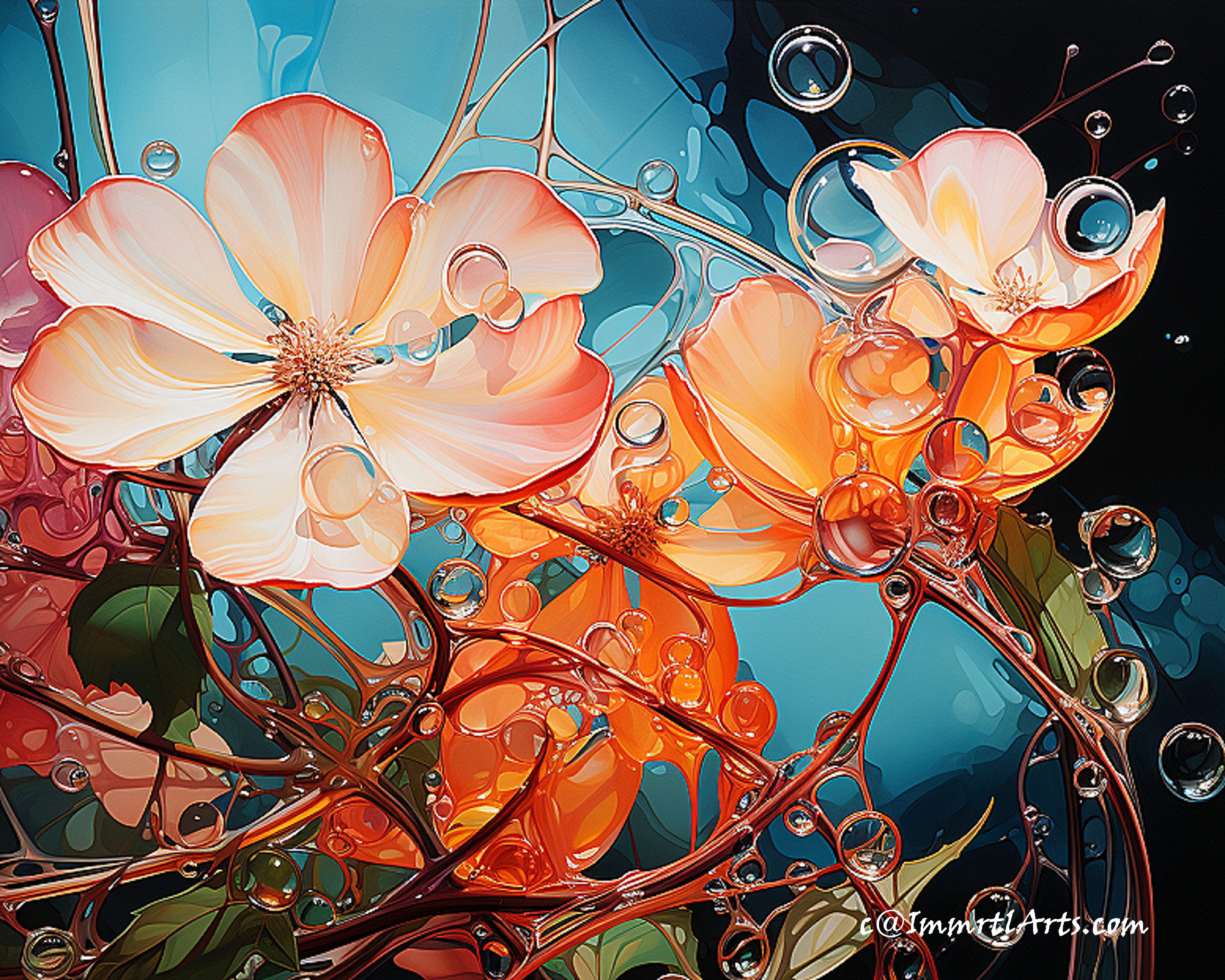 Lustrous Bloom Cascade