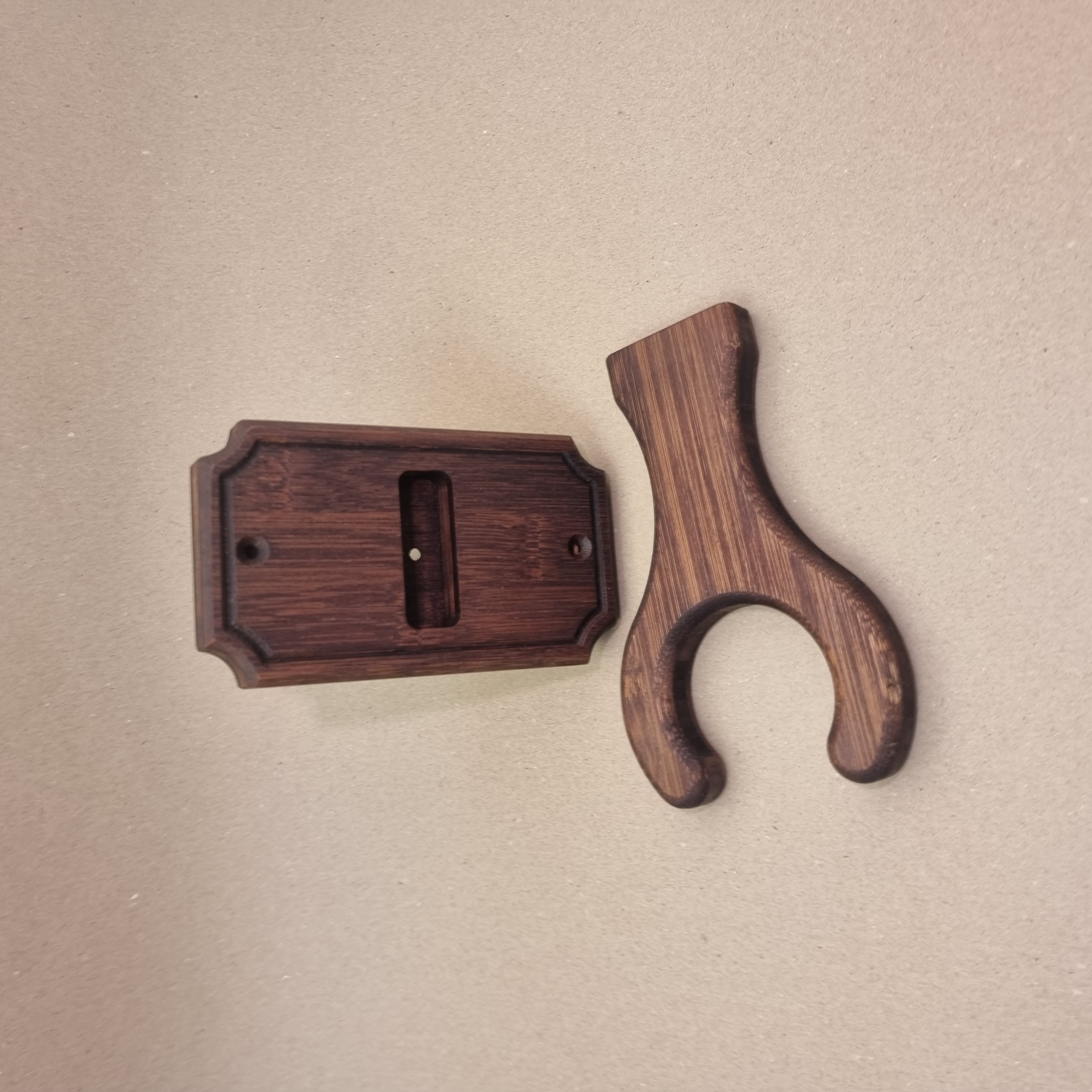 Gitarren Wandhalterung Rustik Eckig