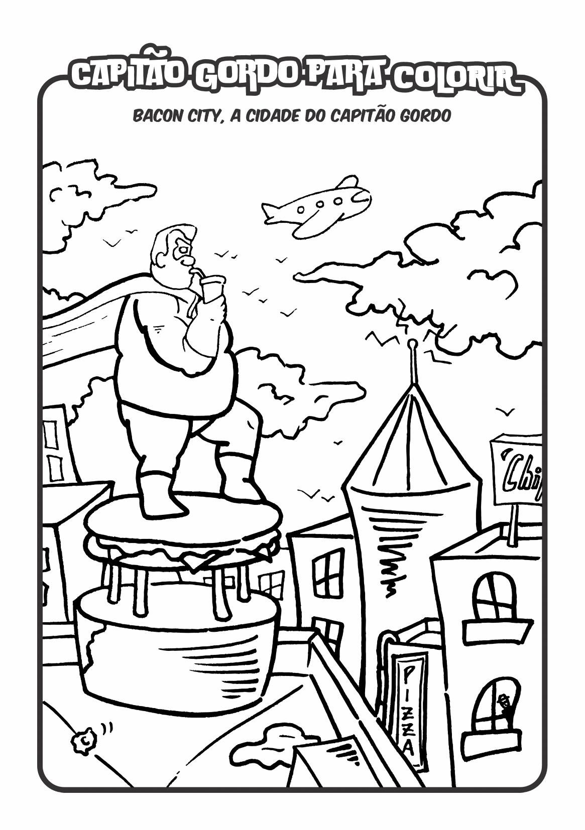 Capitão Gordo para colorir # 02