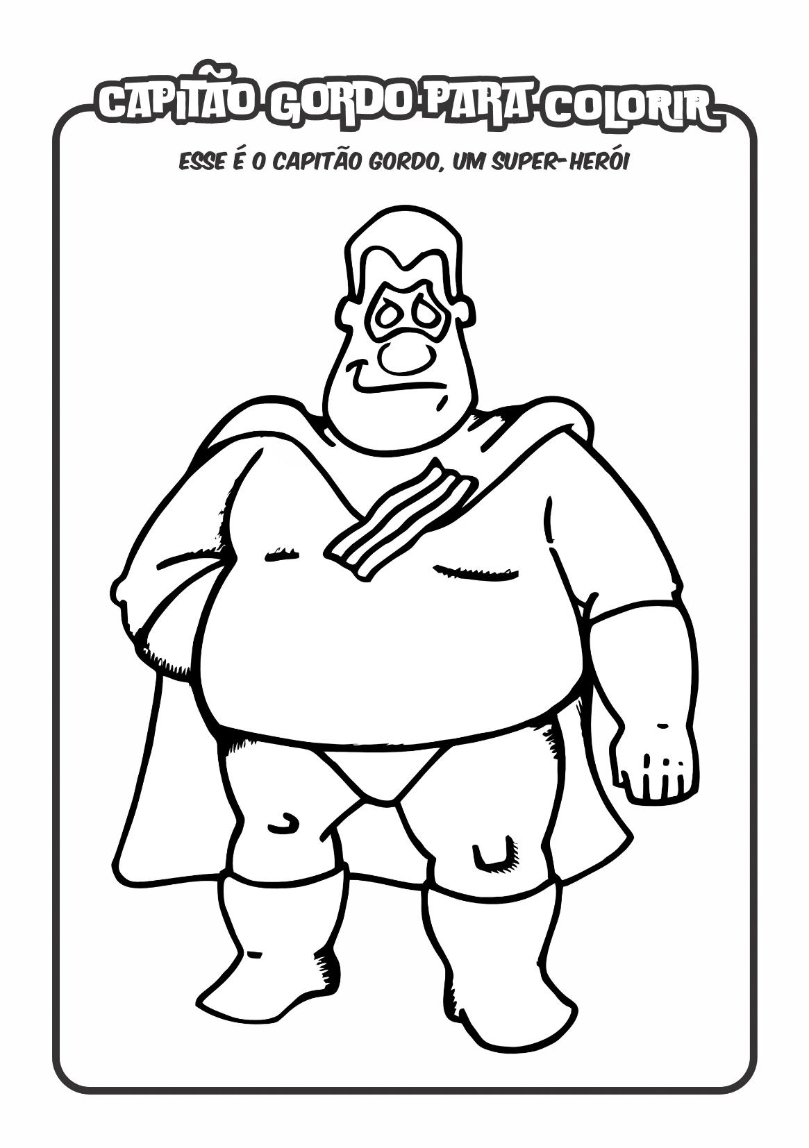 Capitão Gordo para colorir #01