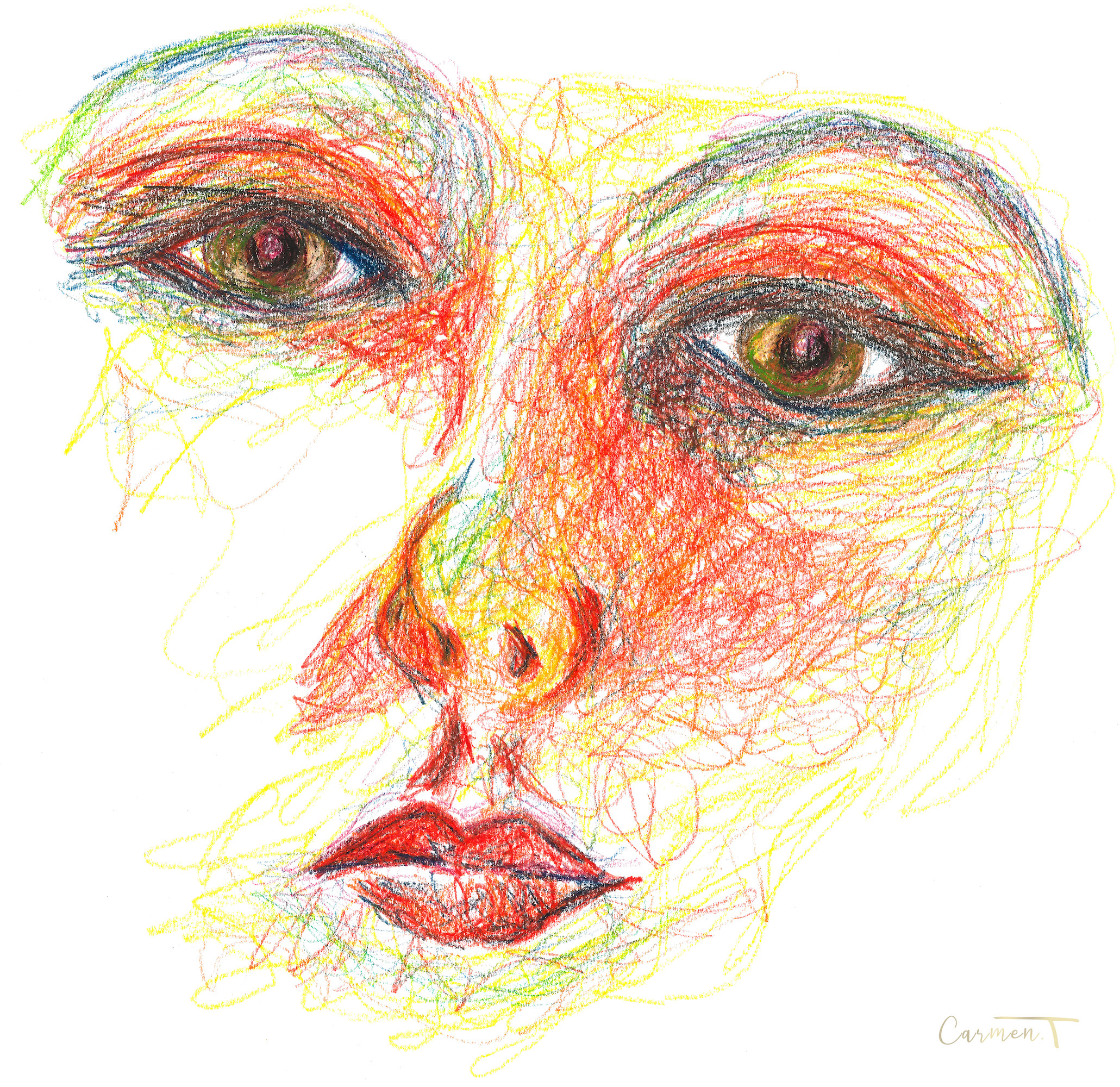 Woman Color Face