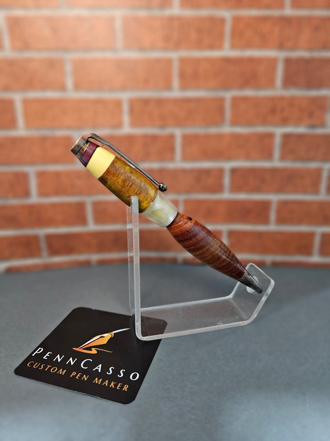 Canary, Paduak, Mother of Pearl Pen