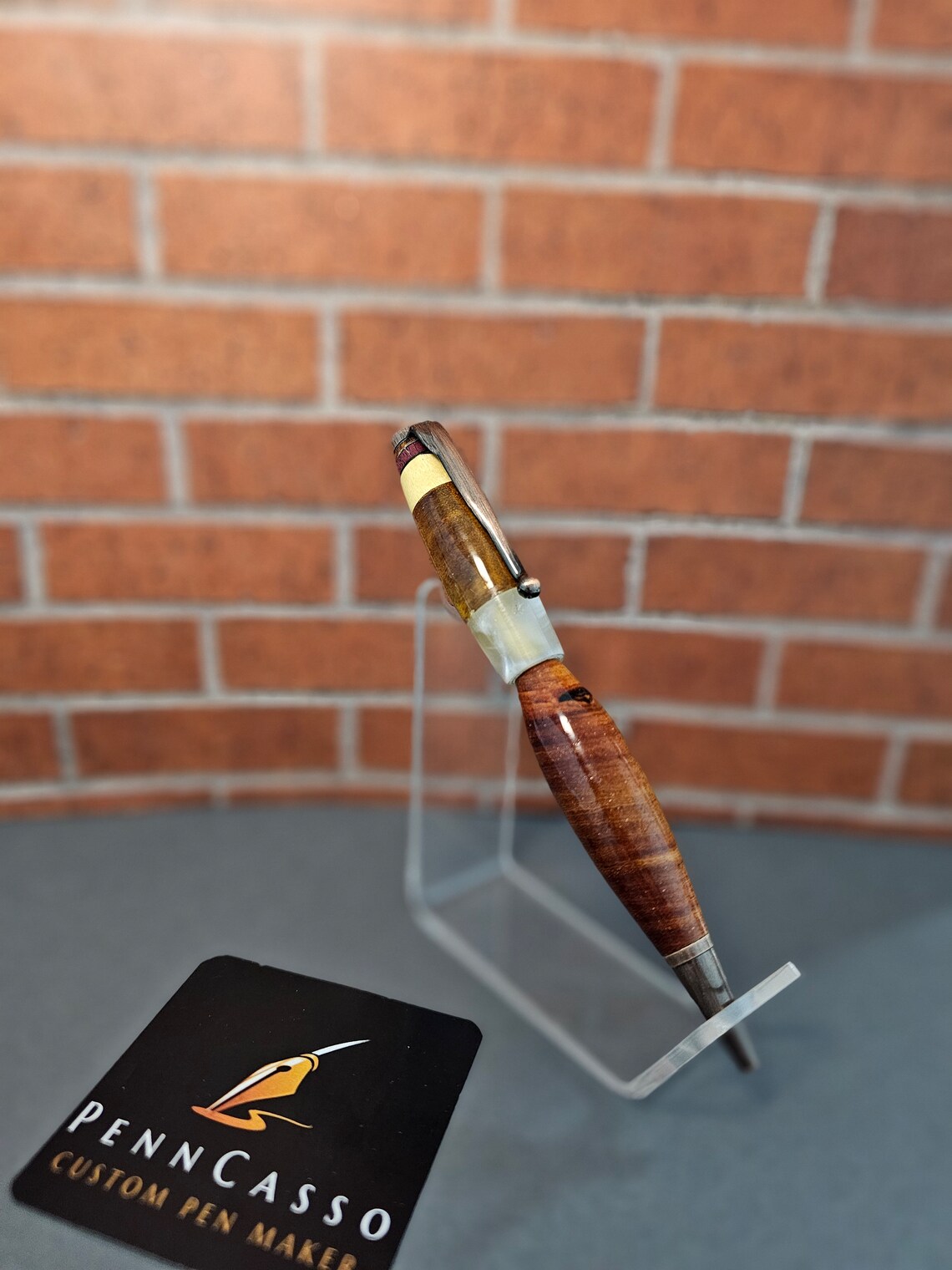 Canary, Paduak, Mother of Pearl Pen