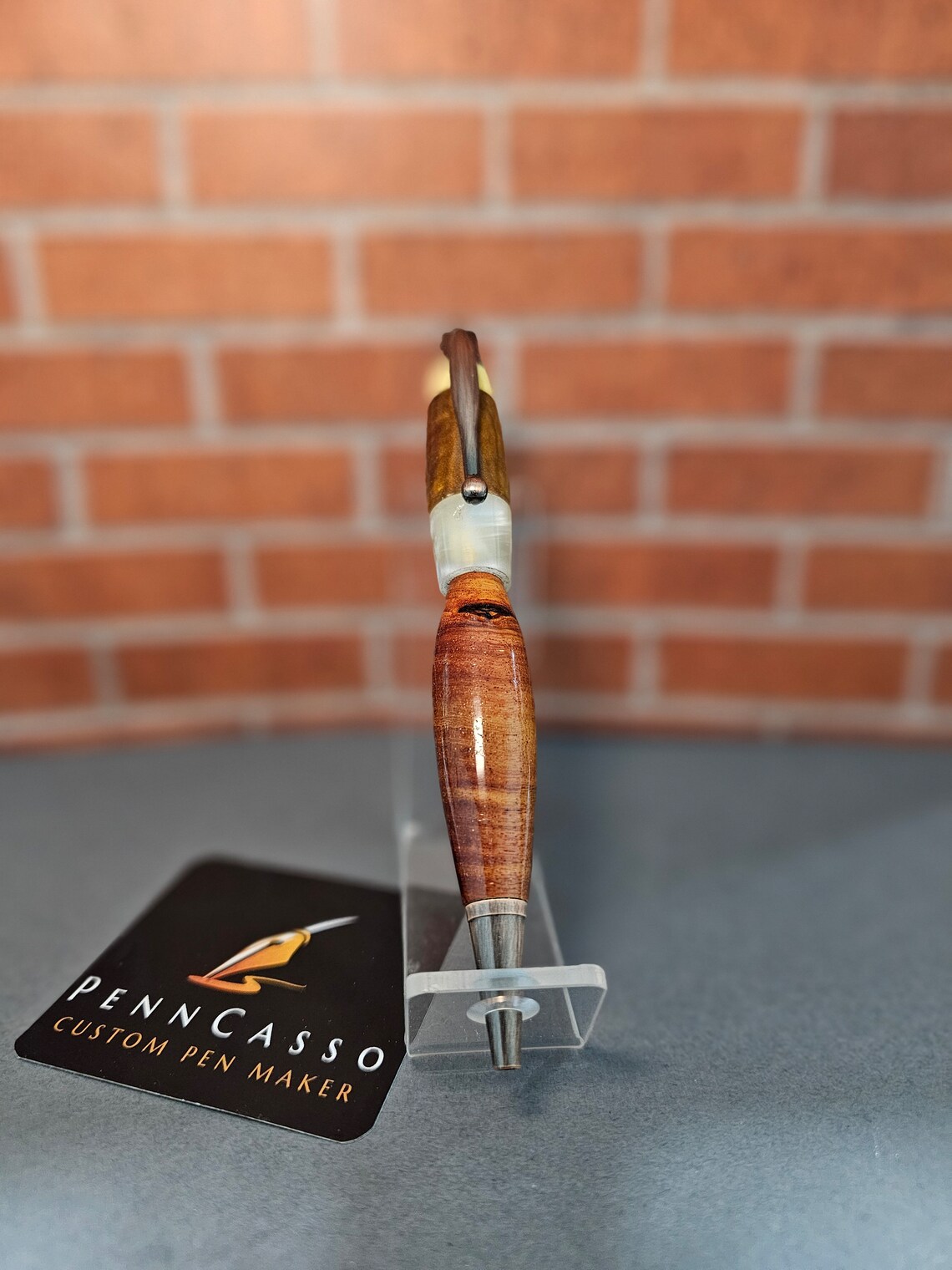 Canary, Paduak, Mother of Pearl Pen