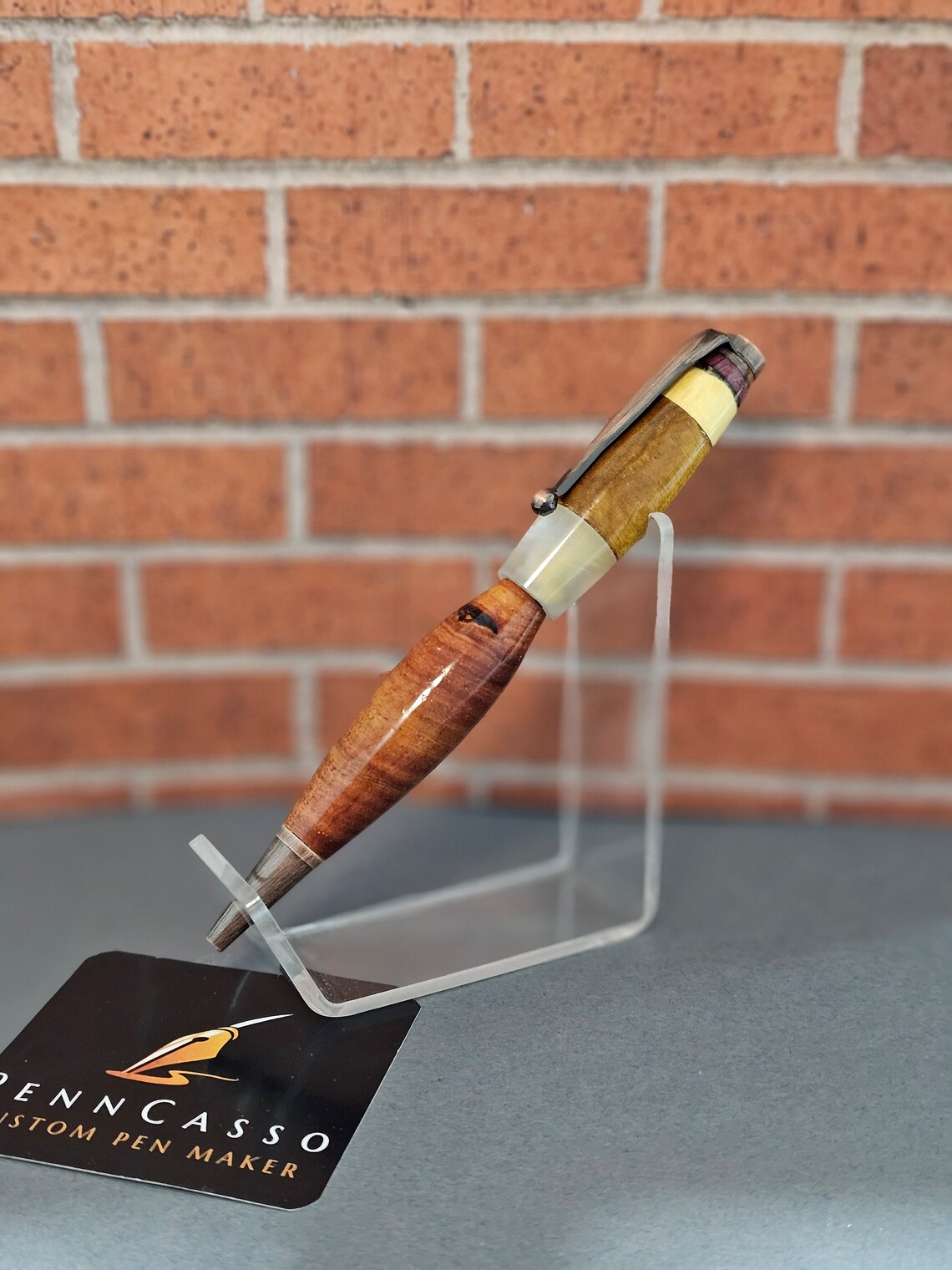 Canary, Paduak, Mother of Pearl Pen