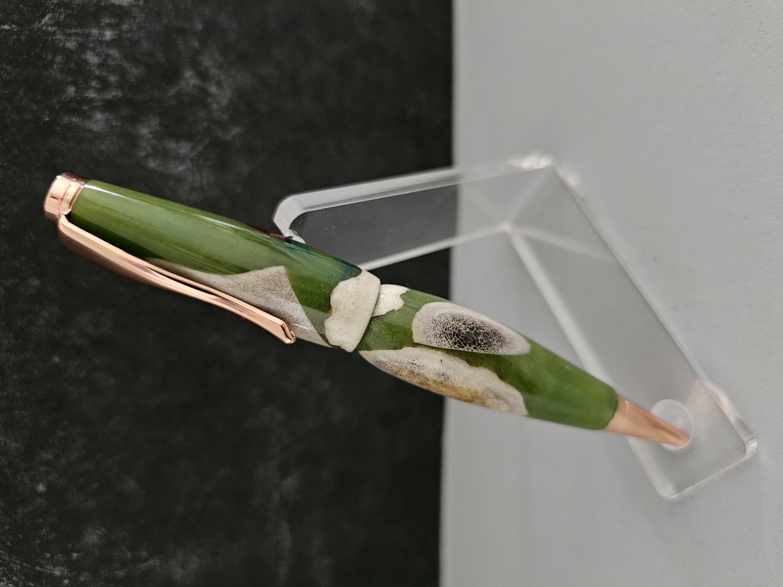 Acrylic & Deer Antler - Kermit