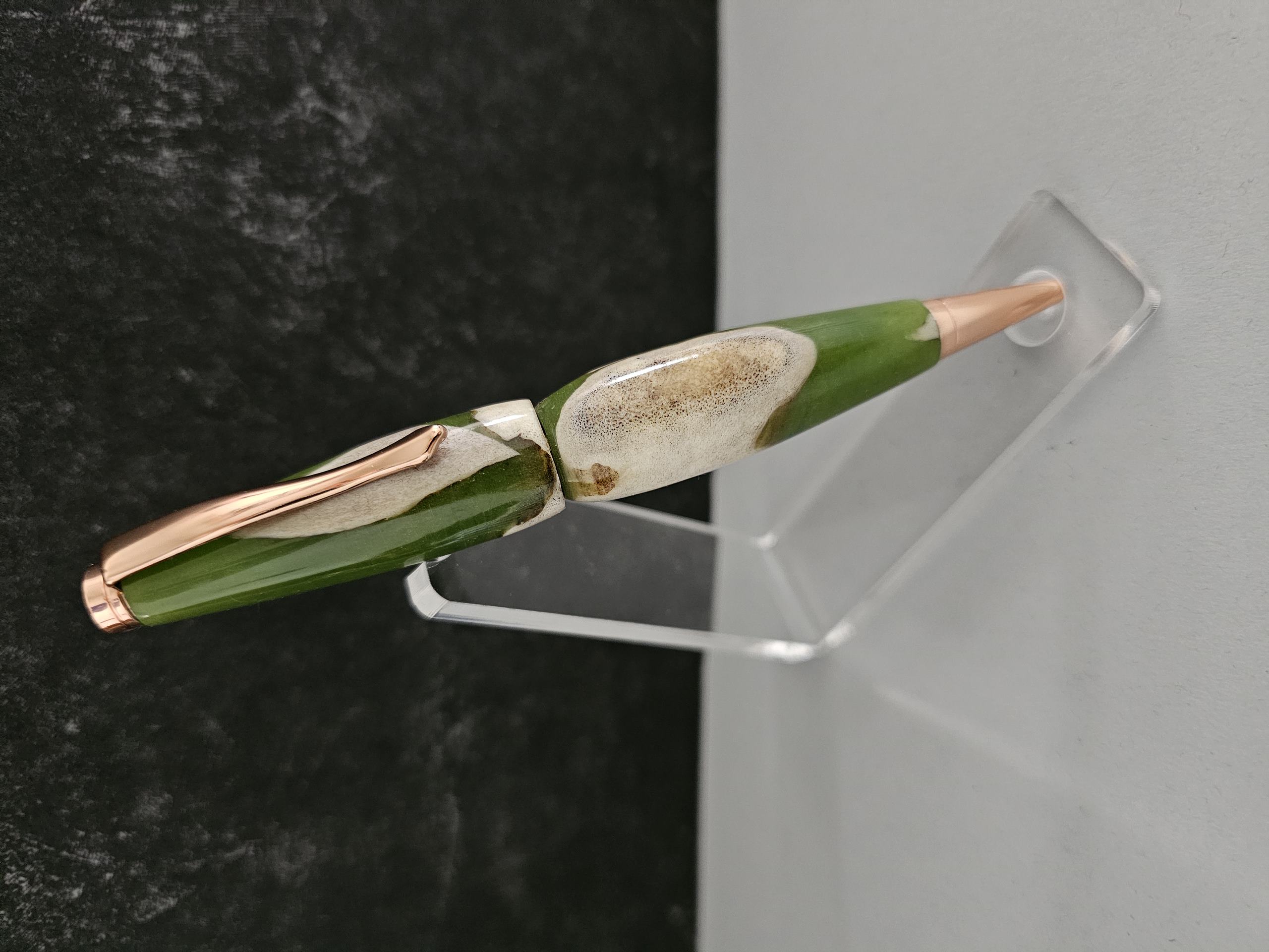 Acrylic & Deer Antler - Kermit