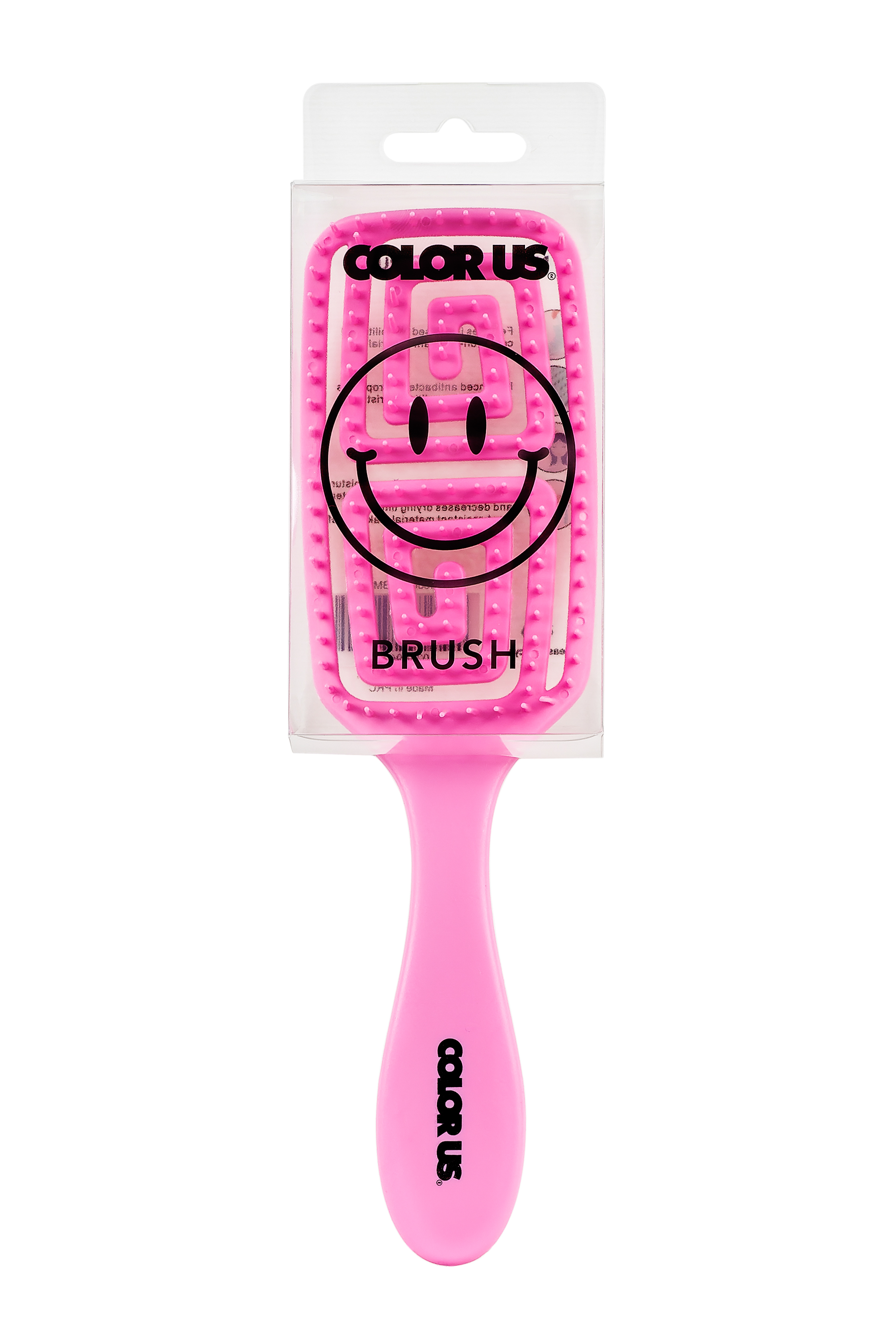 COLOR US vidutinis rožinis plaukų šepetys