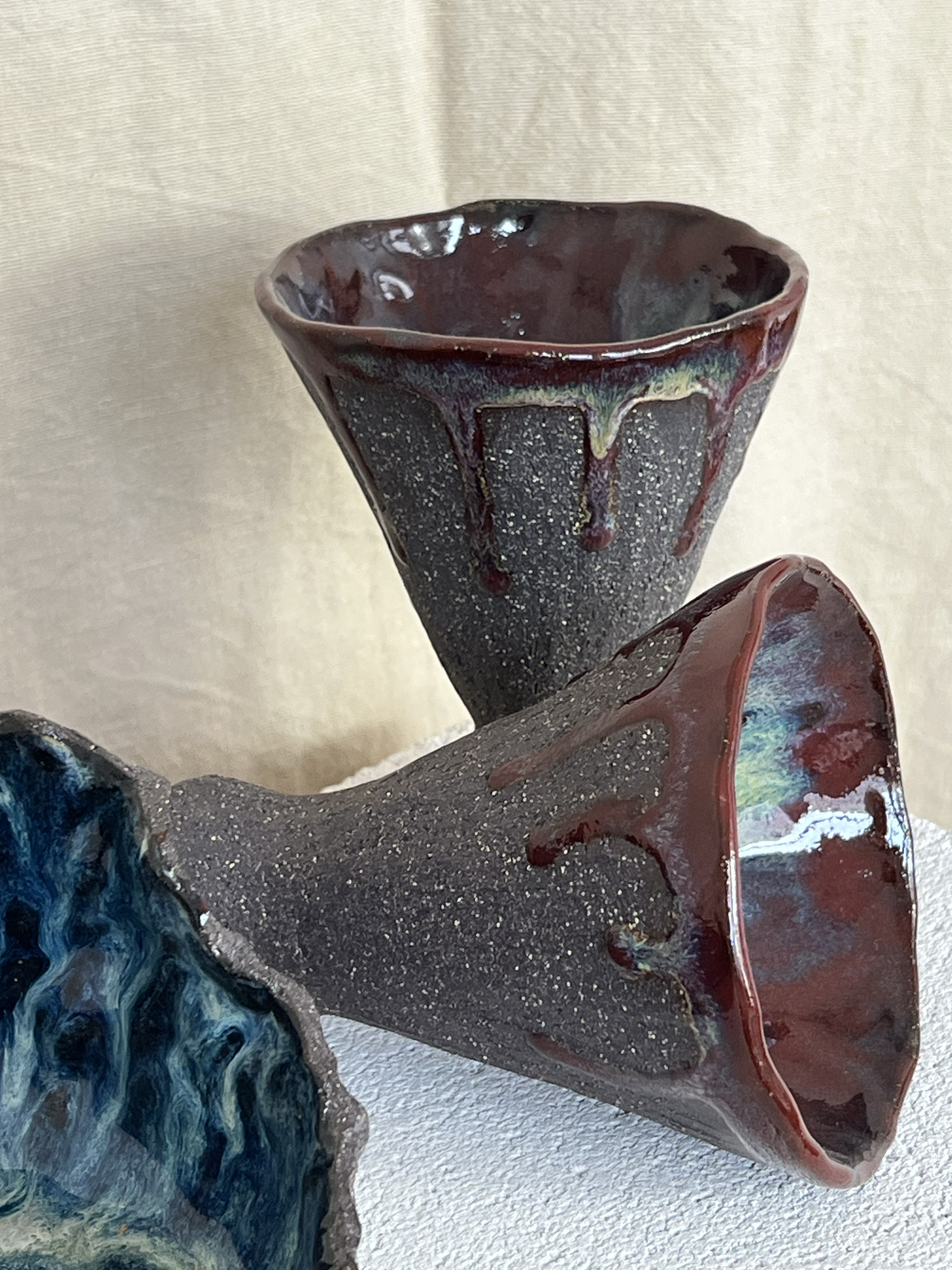 Keraminė rankų darbo taurė