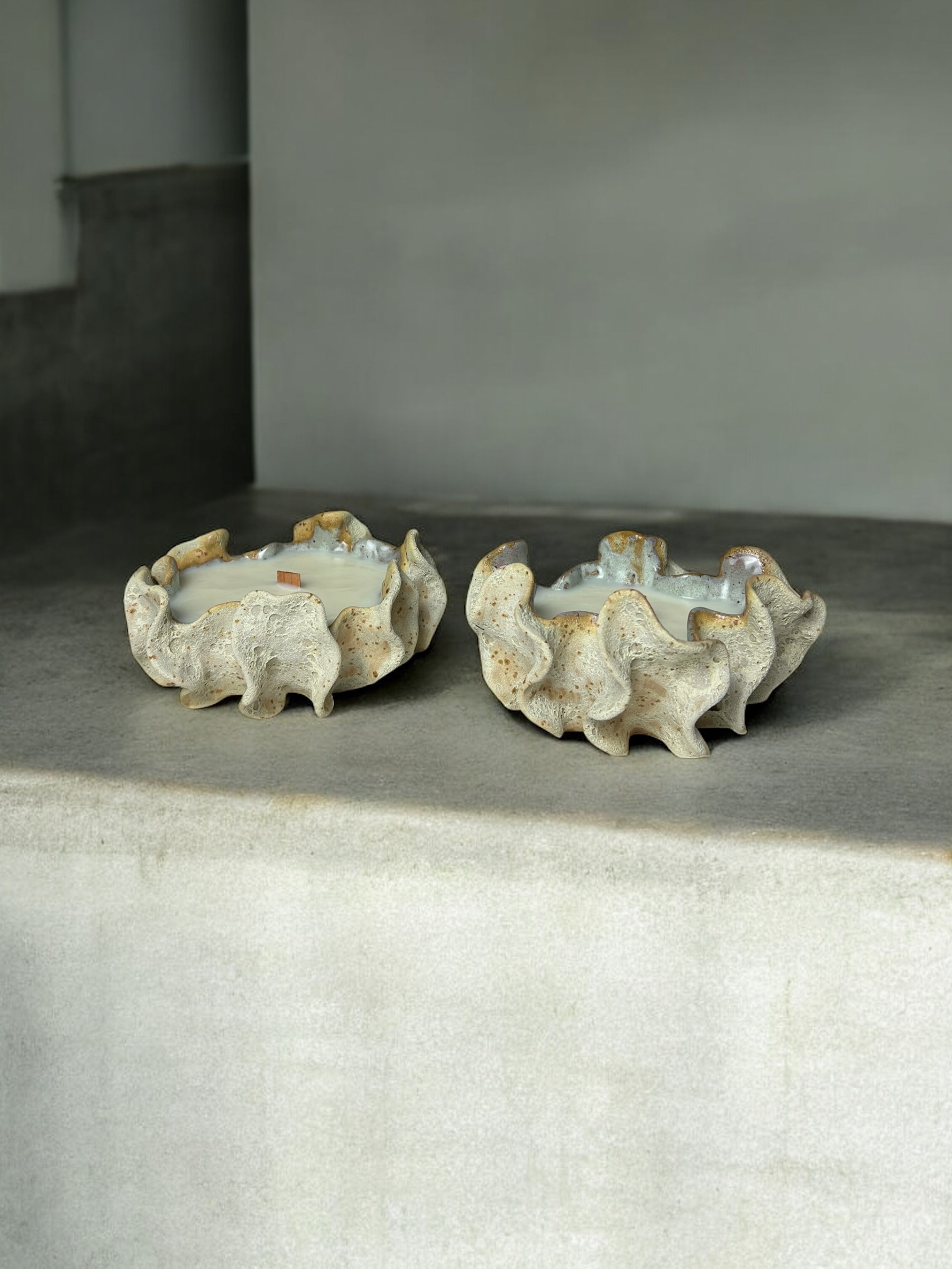 Koralinė žvakė/dubenėlis 