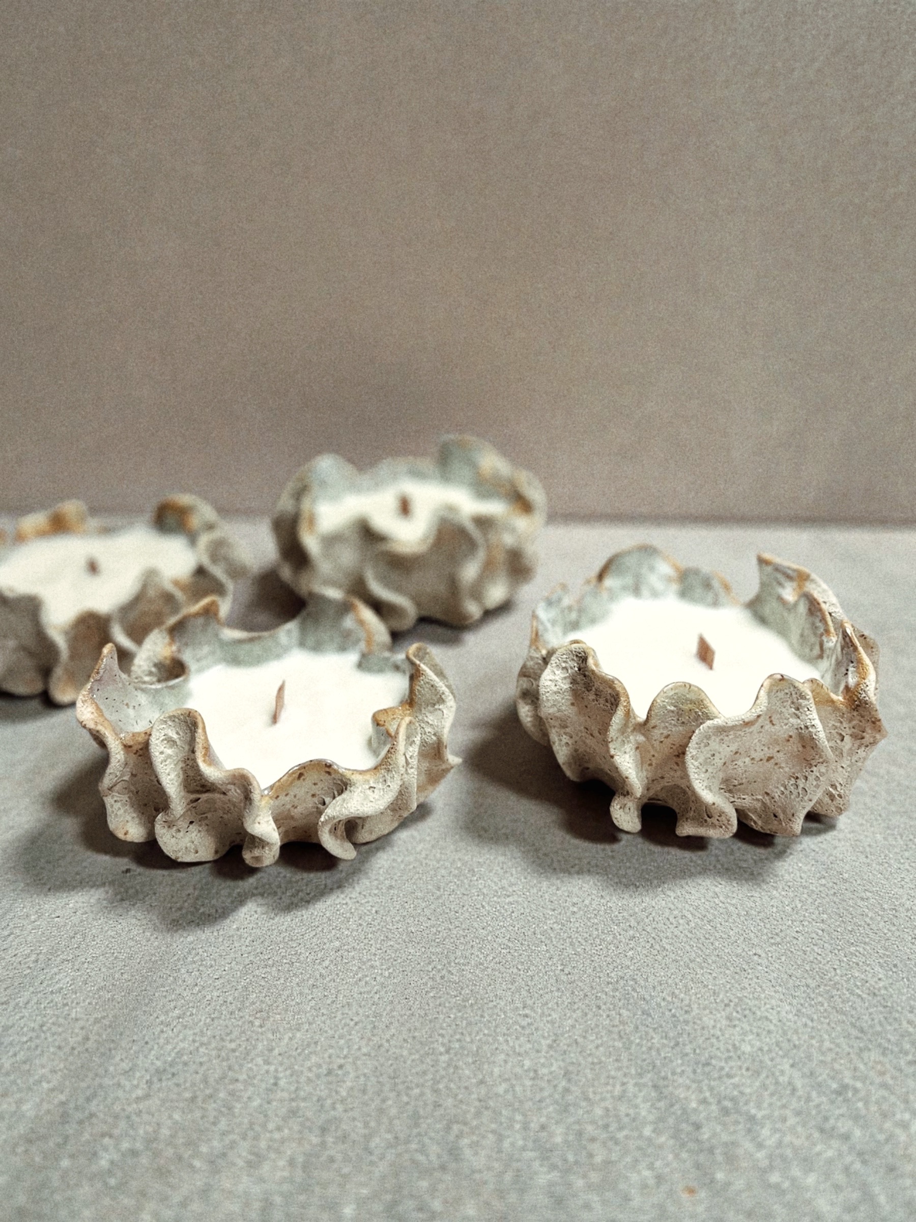 Koralinė žvakė/dubenėlis 