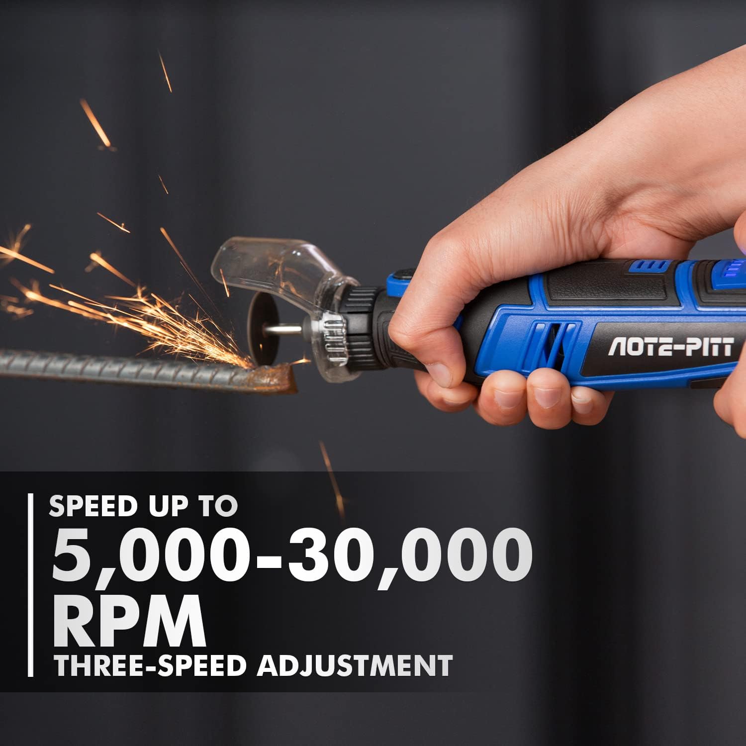 AOTE-PITT 8V Cordless Rotary Tool Kit with 130Pcs Accessories