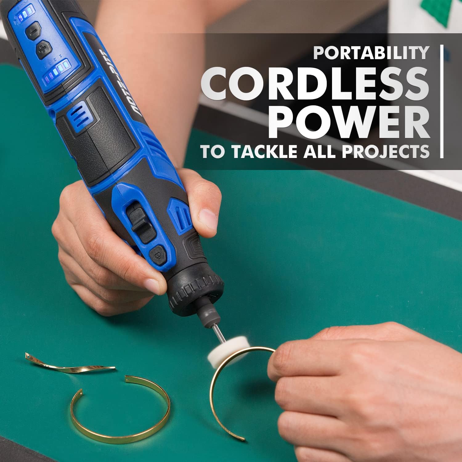 AOTE-PITT 8V Cordless Rotary Tool Kit with 130Pcs Accessories