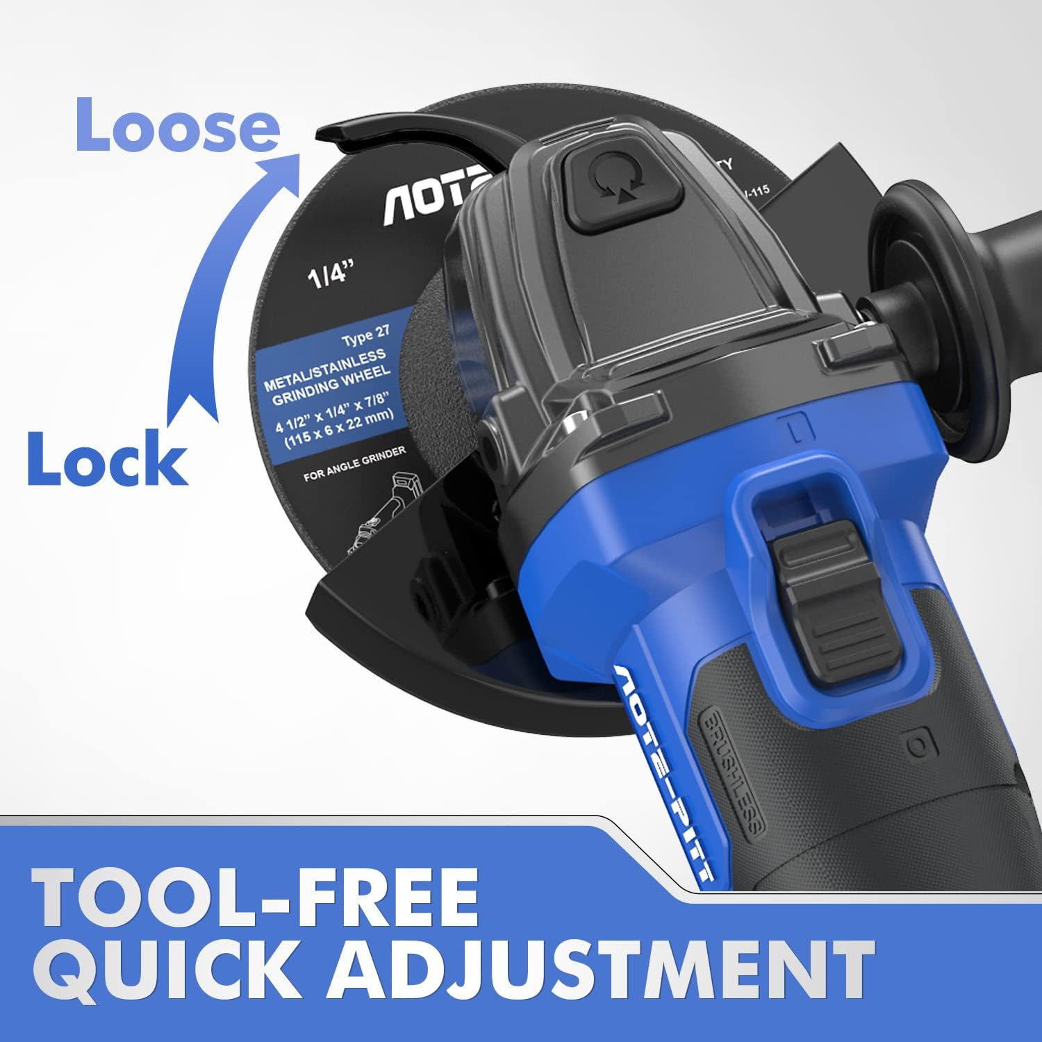 AOTE-PITT 4-1/2 Inch Electric Grinder Power Tools with Handle