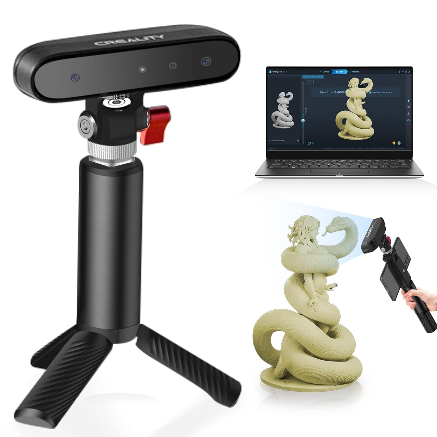 Official Creality CR Scan Ferret 3D Scanner with Power Bank and Tripod