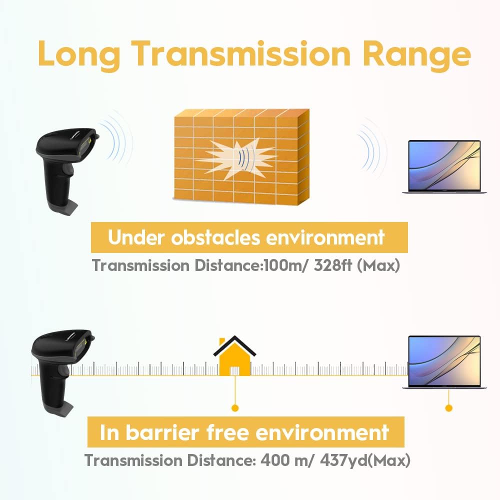 NADAMOO Wireless Barcode Scanner 