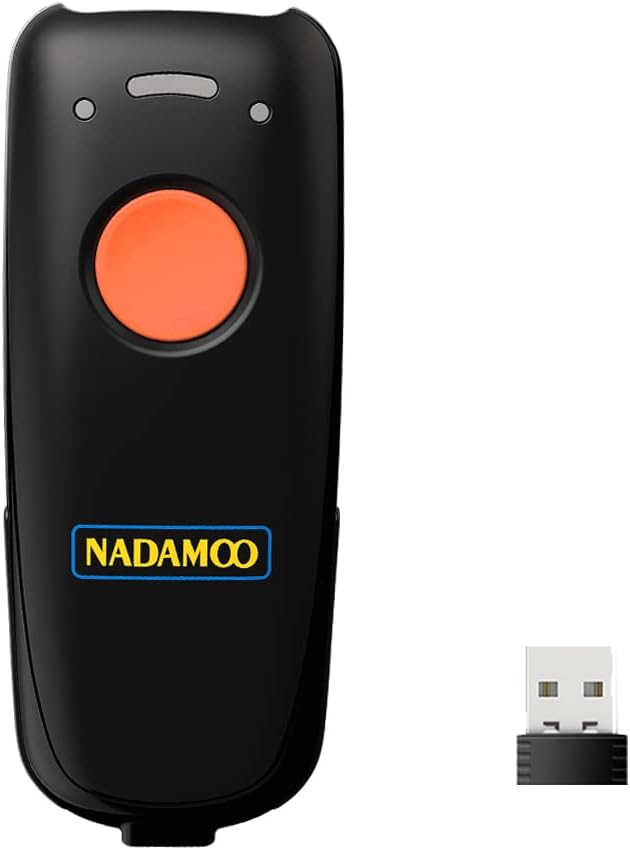 NADAMOO Wireless Barcode Scanner Compatible with Bluetooth Function