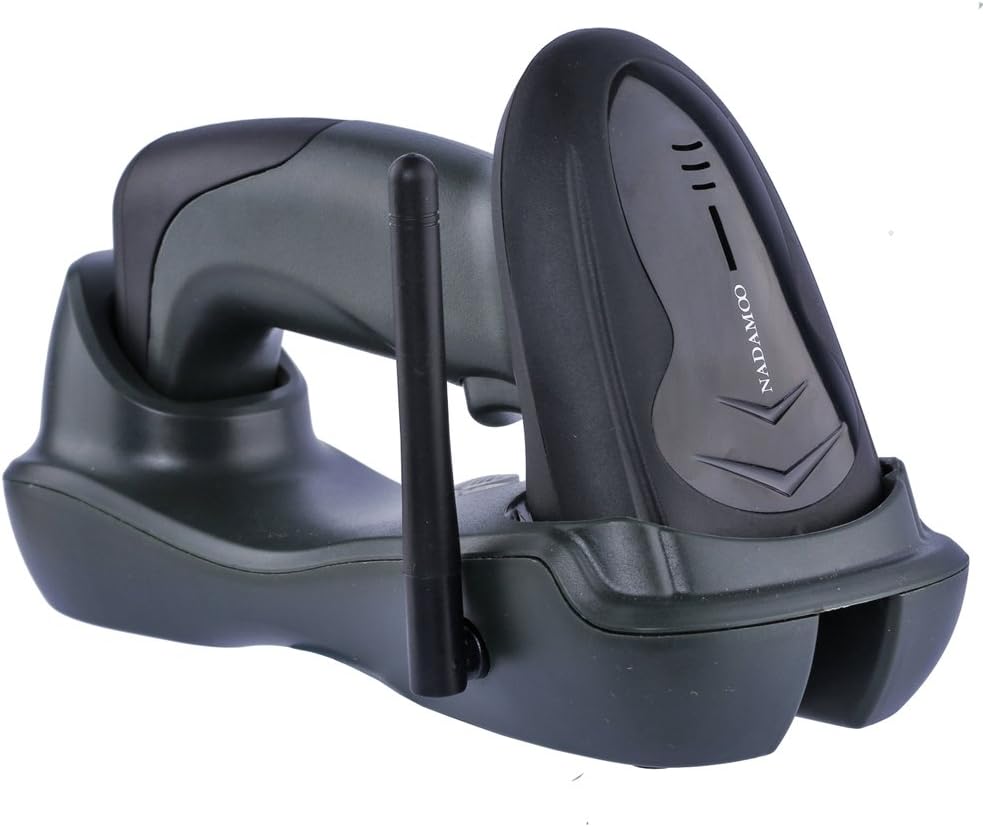 NADAMOO Wireless Barcode Scanner with Cradle