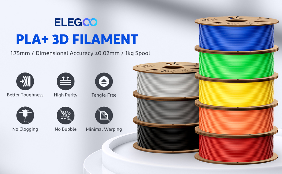 ELEGOO PLA Plus Filament 1.75mm 2KG