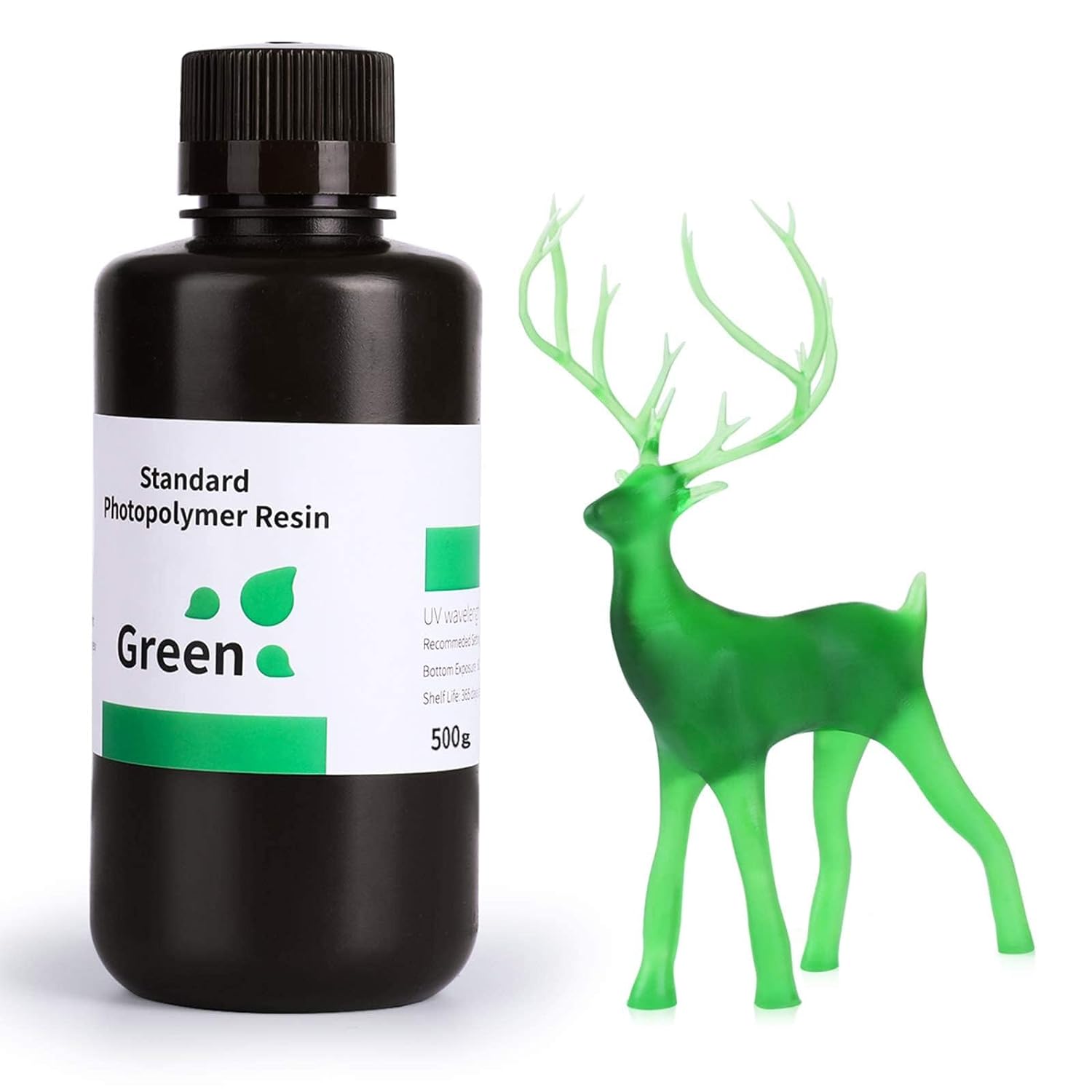 ELEGOO Standard Photopolymer Resin, Green 500g