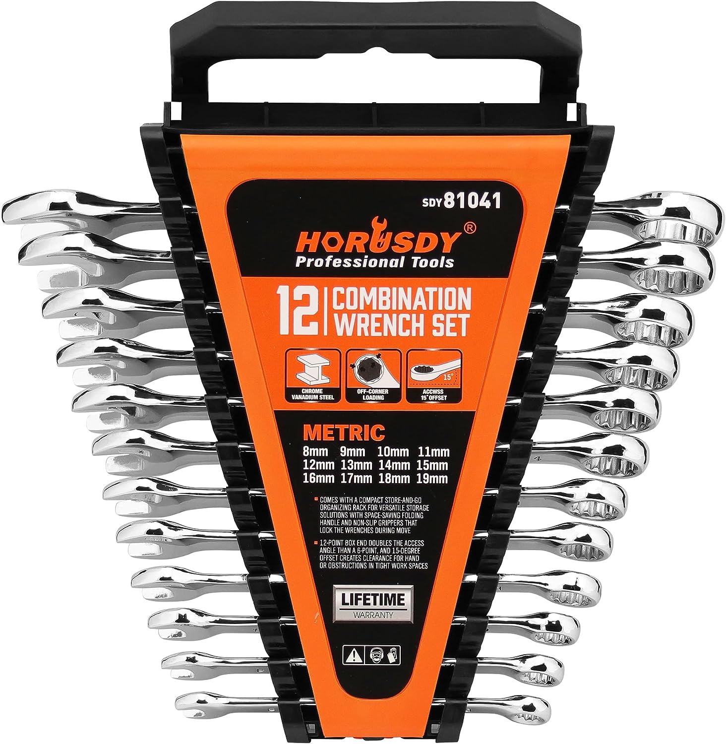 HORUSDY 12-Piece Metric Wrench Set