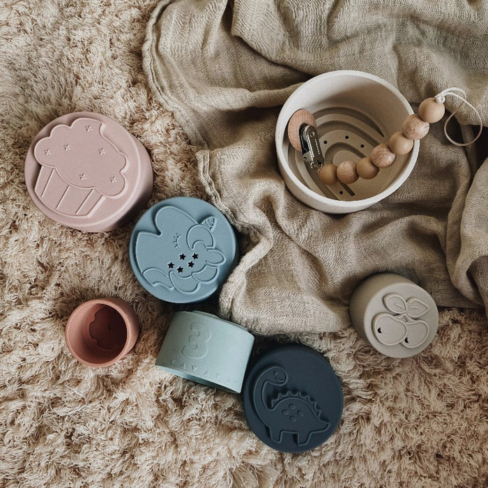 Silikoniniai puodeliai - bokštelis