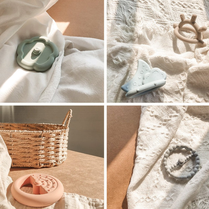 Kramtomų žiedelių bokštelis