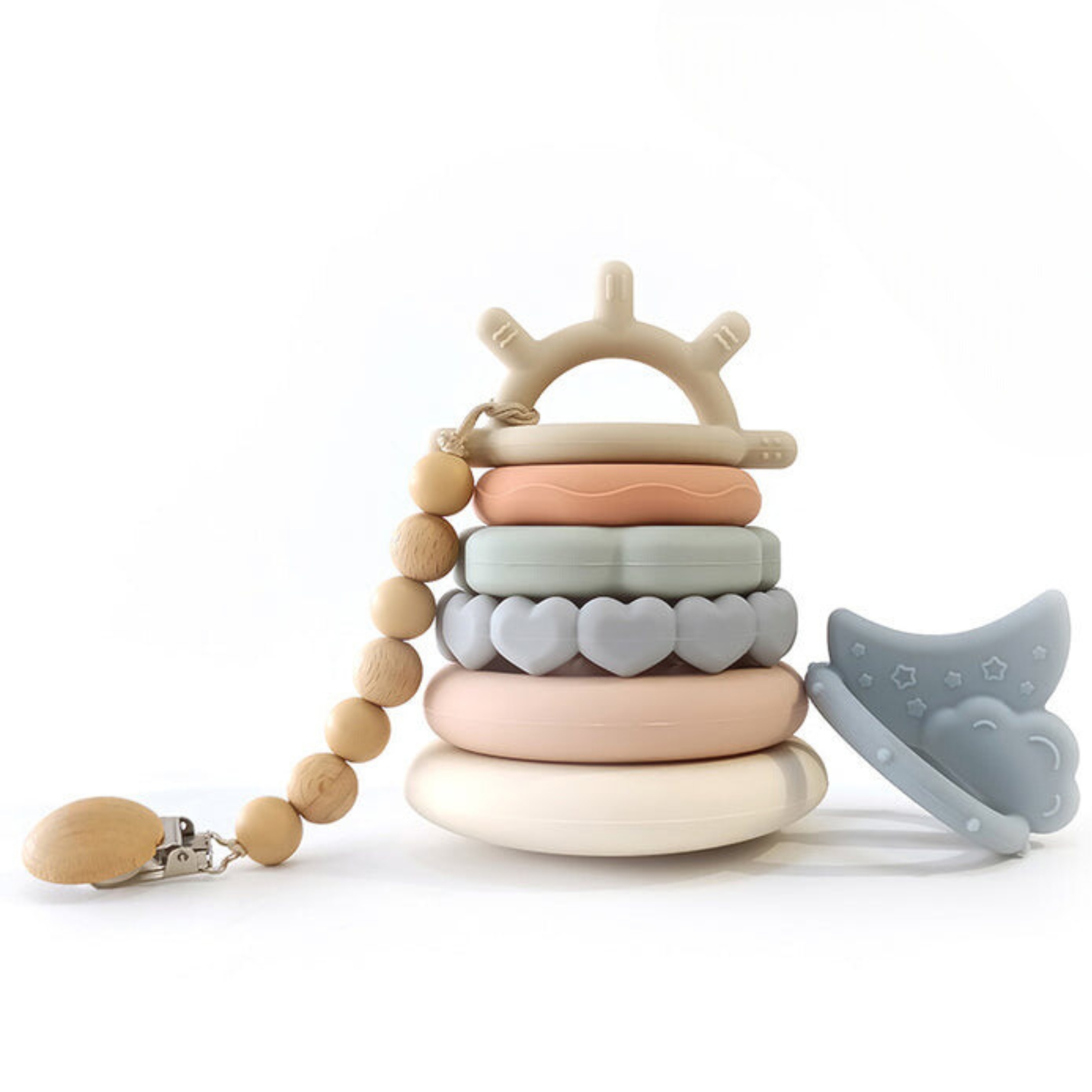 Kramtomų žiedelių bokštelis