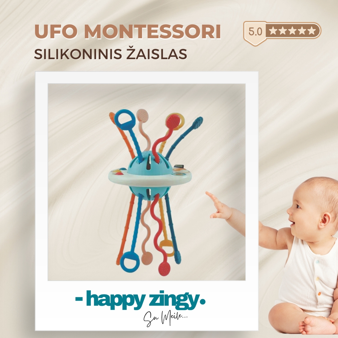 UFO Montessori Silikoninis žaislas