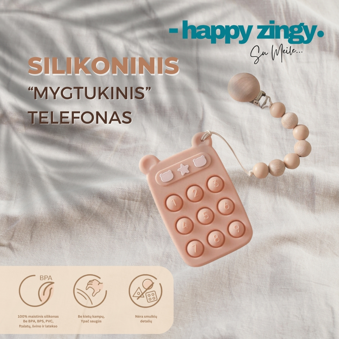Silikoninis "mygtukinis" telefonas