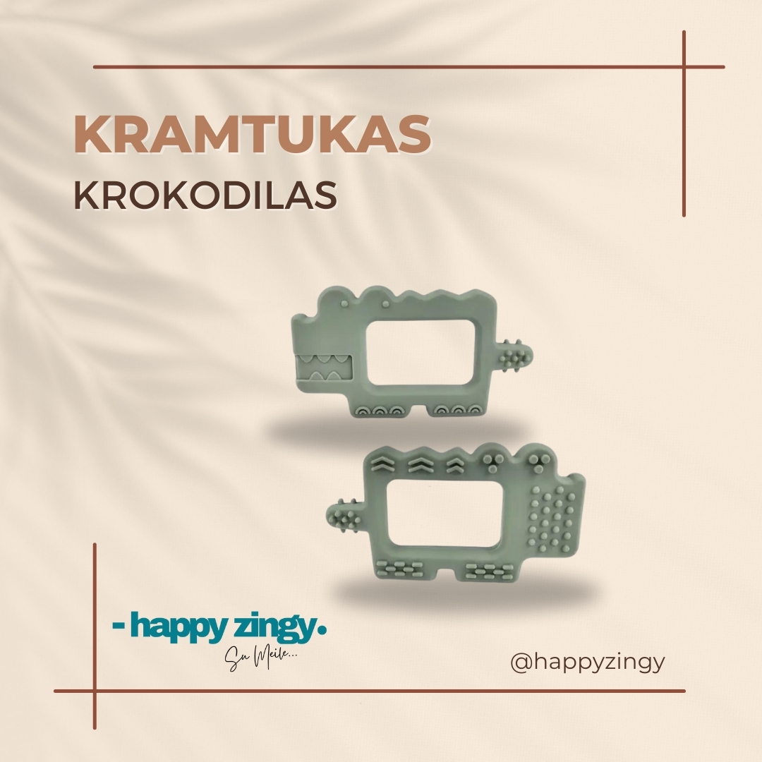 Silikoninis kramtukas "Krokodilas"