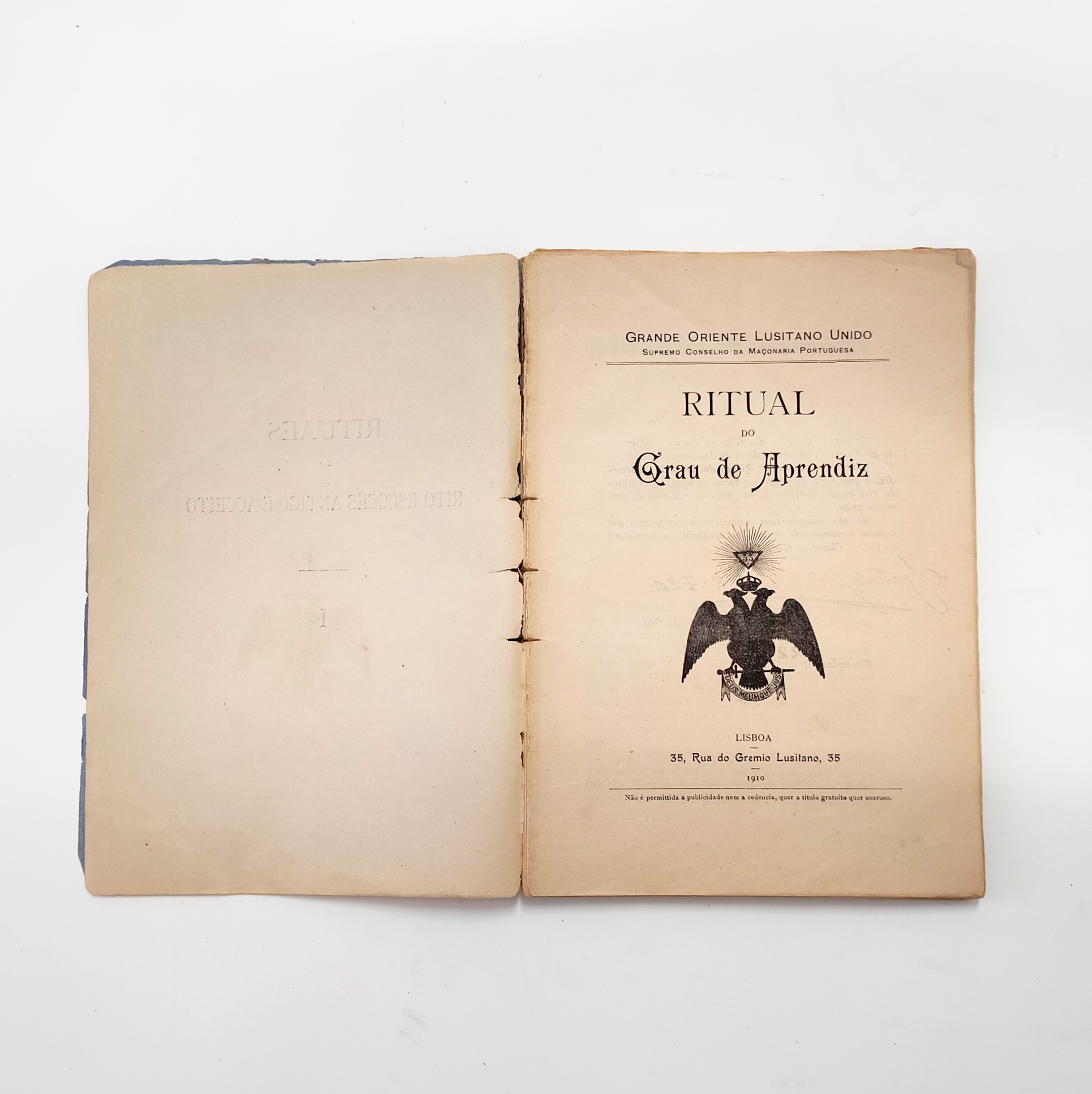 RITUAL DO GRAU DE APRENDIZ – RITO ESCOCÊS ANTIGO E ACCEITO