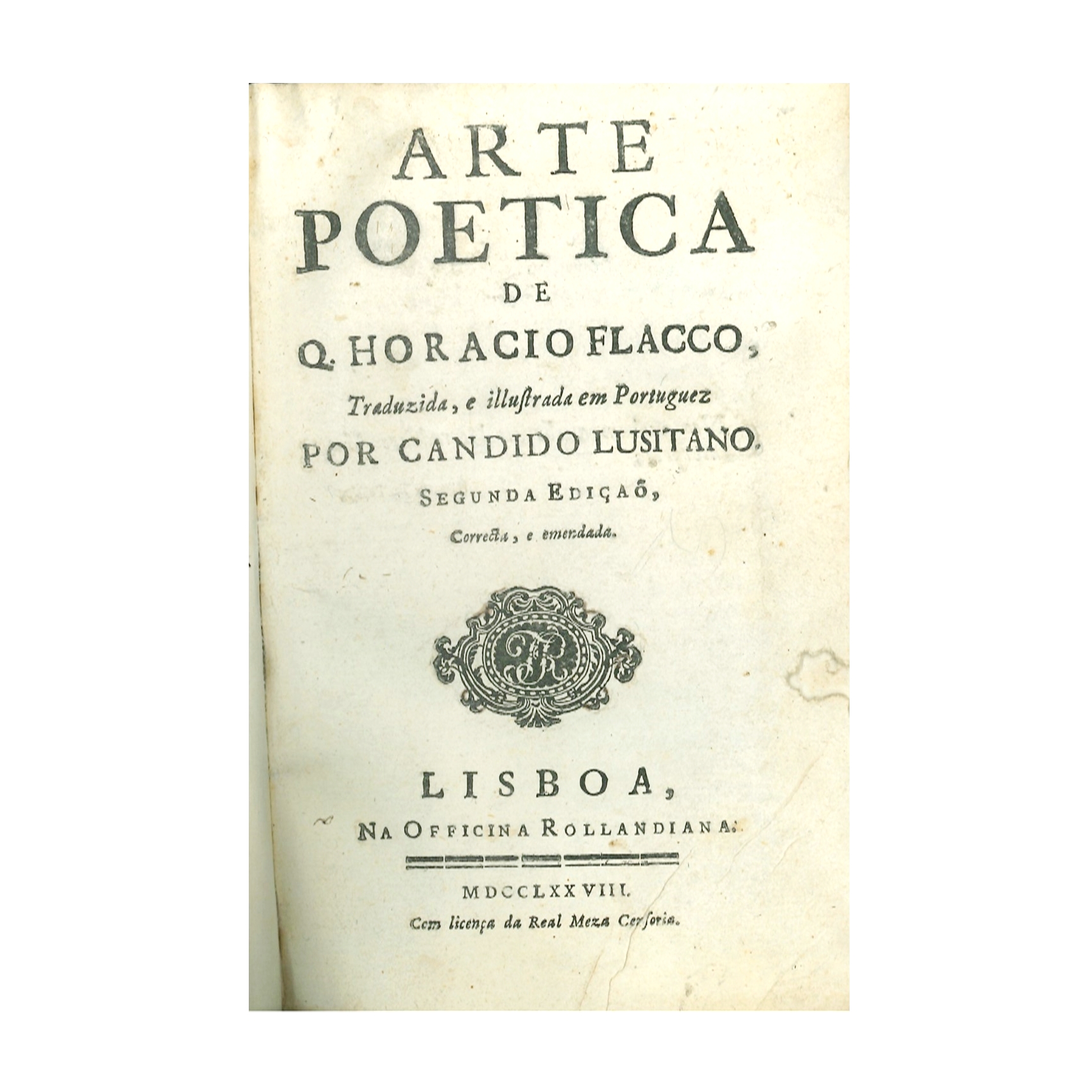 ARTE POETICA de Q. Horacio Flacco