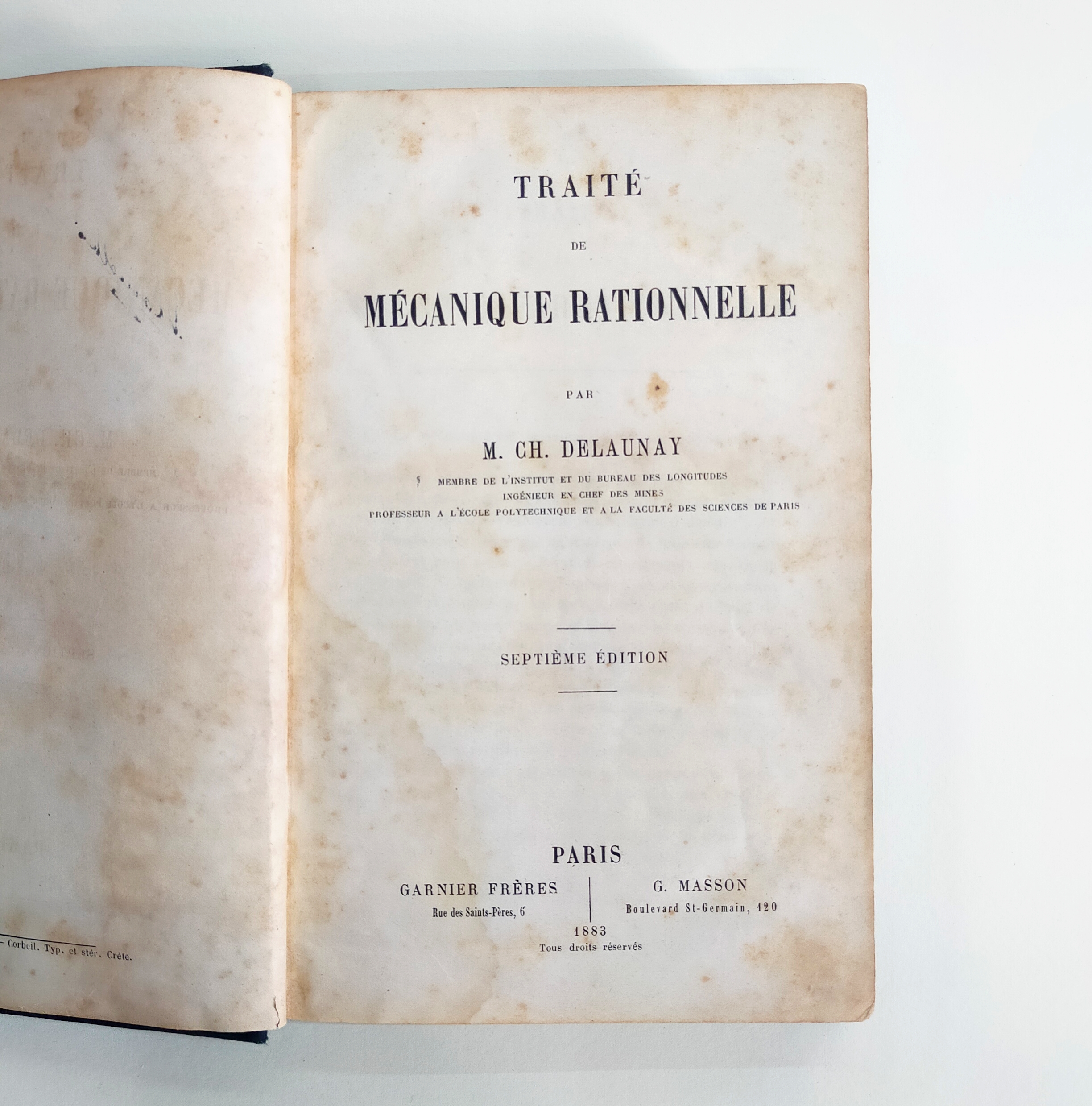 TRAITÉ DE MÉCANIQUE RATIONNELLE