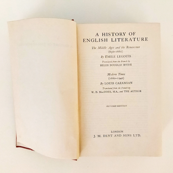 A HISTORY OF ENGLISH LITERATURE 650-1940