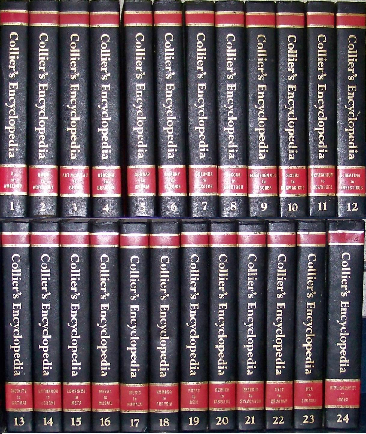 COLLIER’S ENCYCLOPEDIA with Bibliography and Index ( 24 volumes)