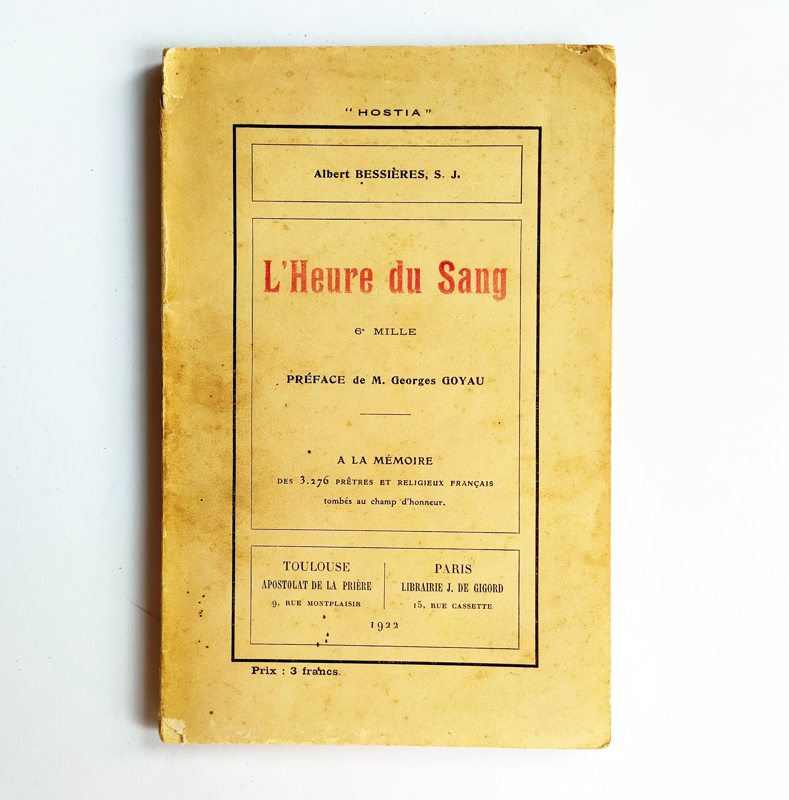 L’HEURE DU SANG
