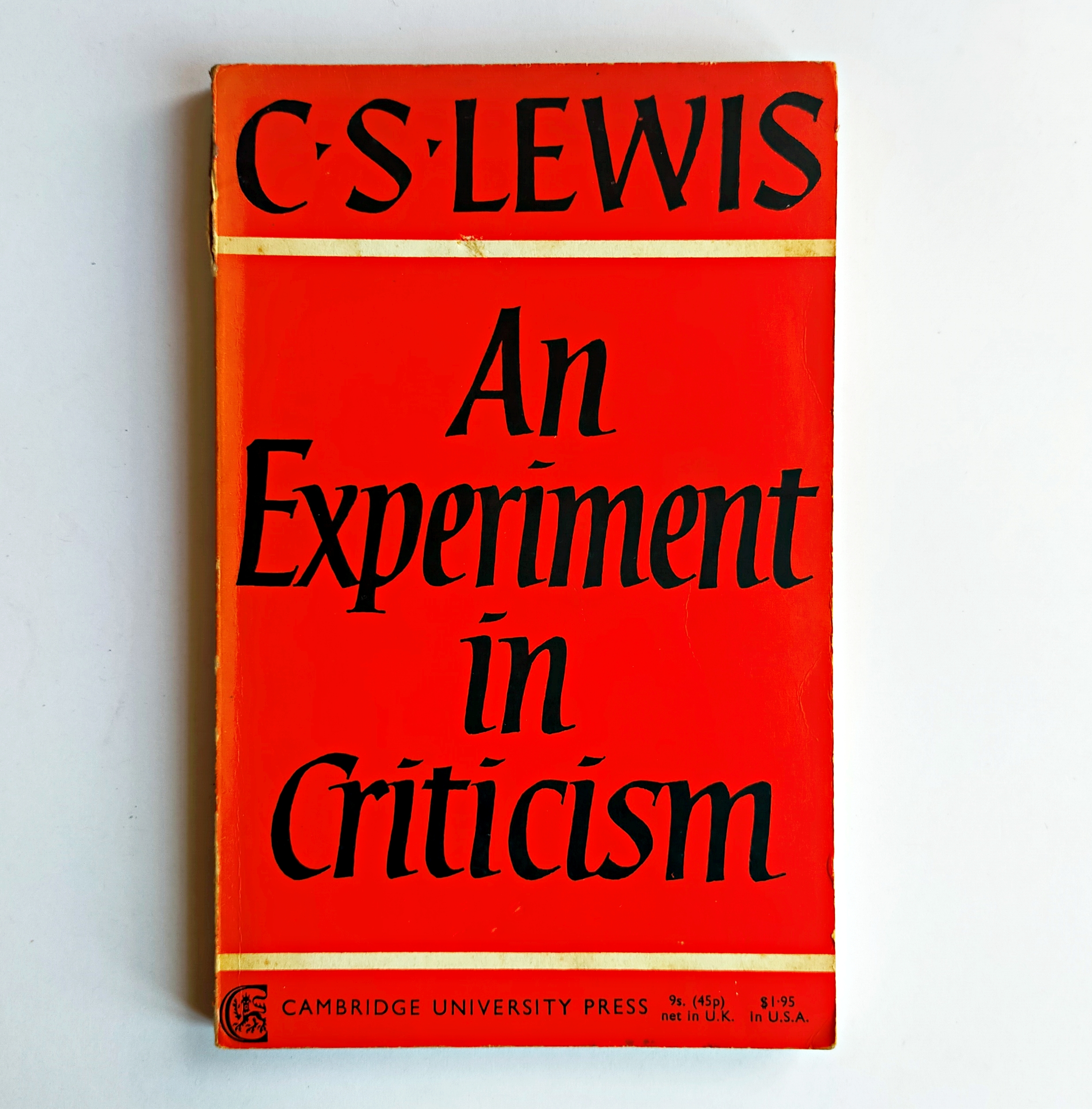 AN EXPERIMENT IN CRITICISM