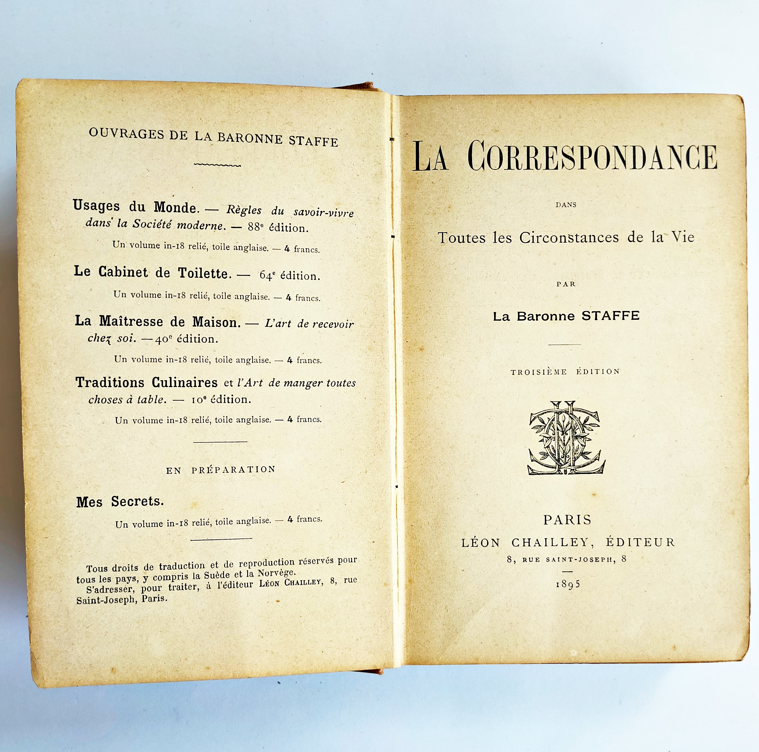 LA CORRESPONDANCE dans Toutes les Circonstances de la Vie 