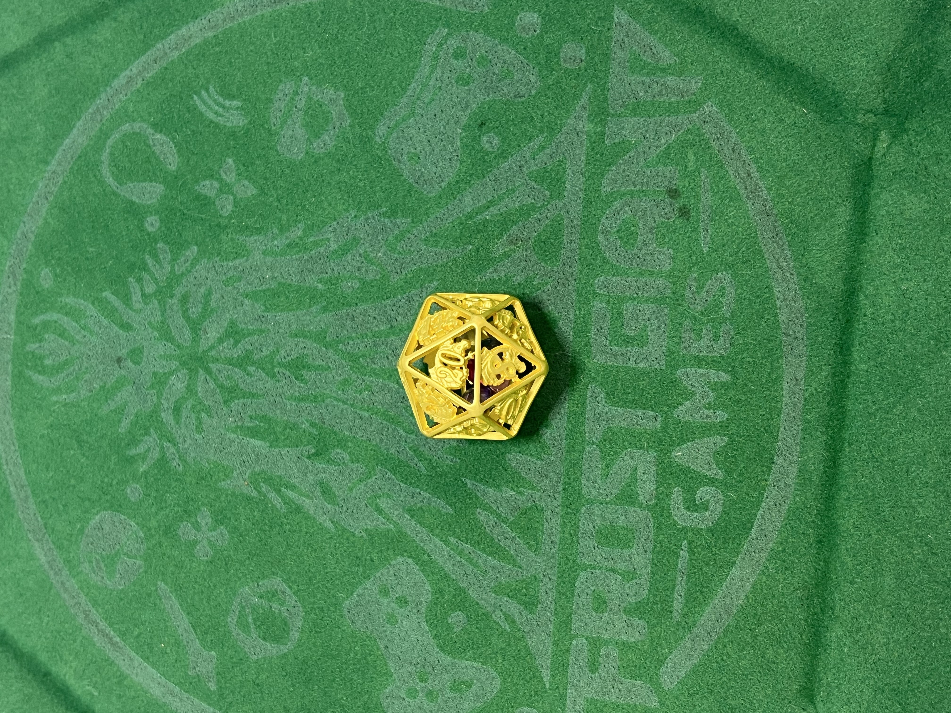Yellow Metal Hollow D20