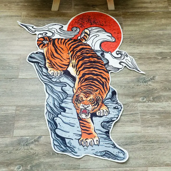 Oriental Tiger Art Area Rug