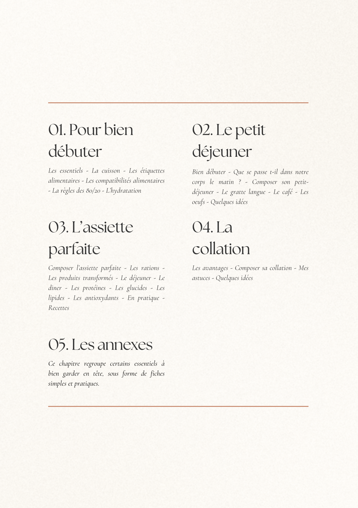 Prémices - Alimentation