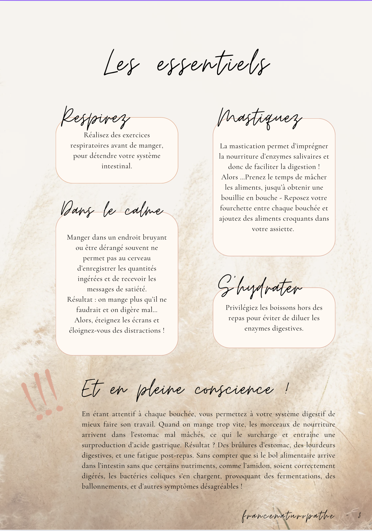 Prémices - Alimentation