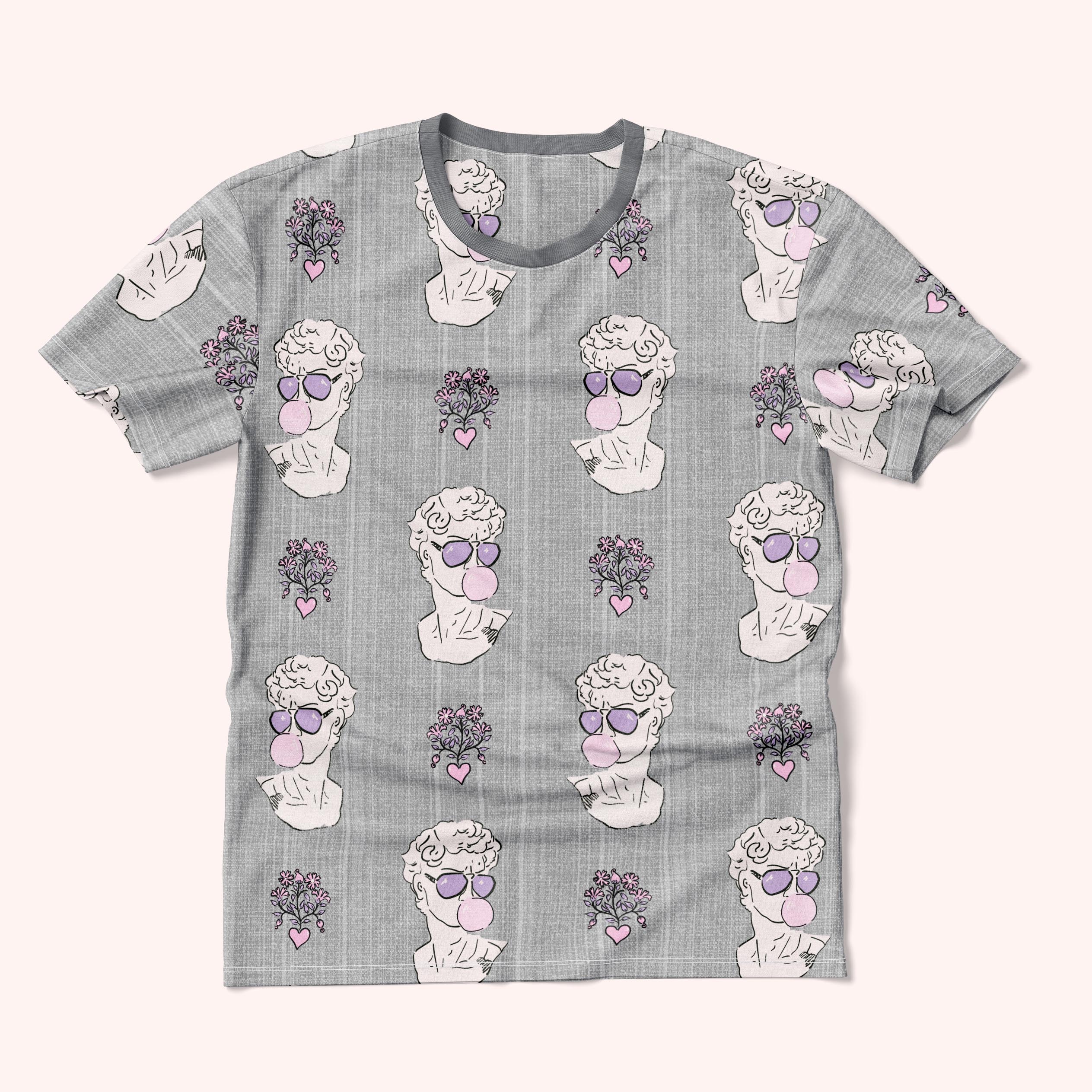 David´s Head Unisex T-Shirt - Boxy Fit, Artistic Design - Pre-Order