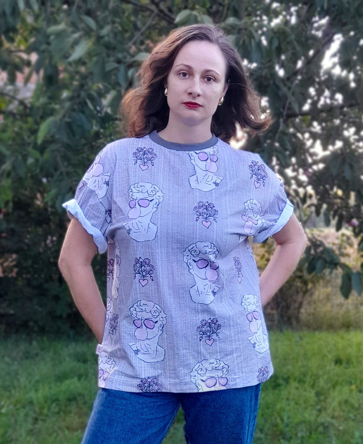 David´s Head Unisex T-Shirt - Boxy Fit, Artistic Design - Pre-Order