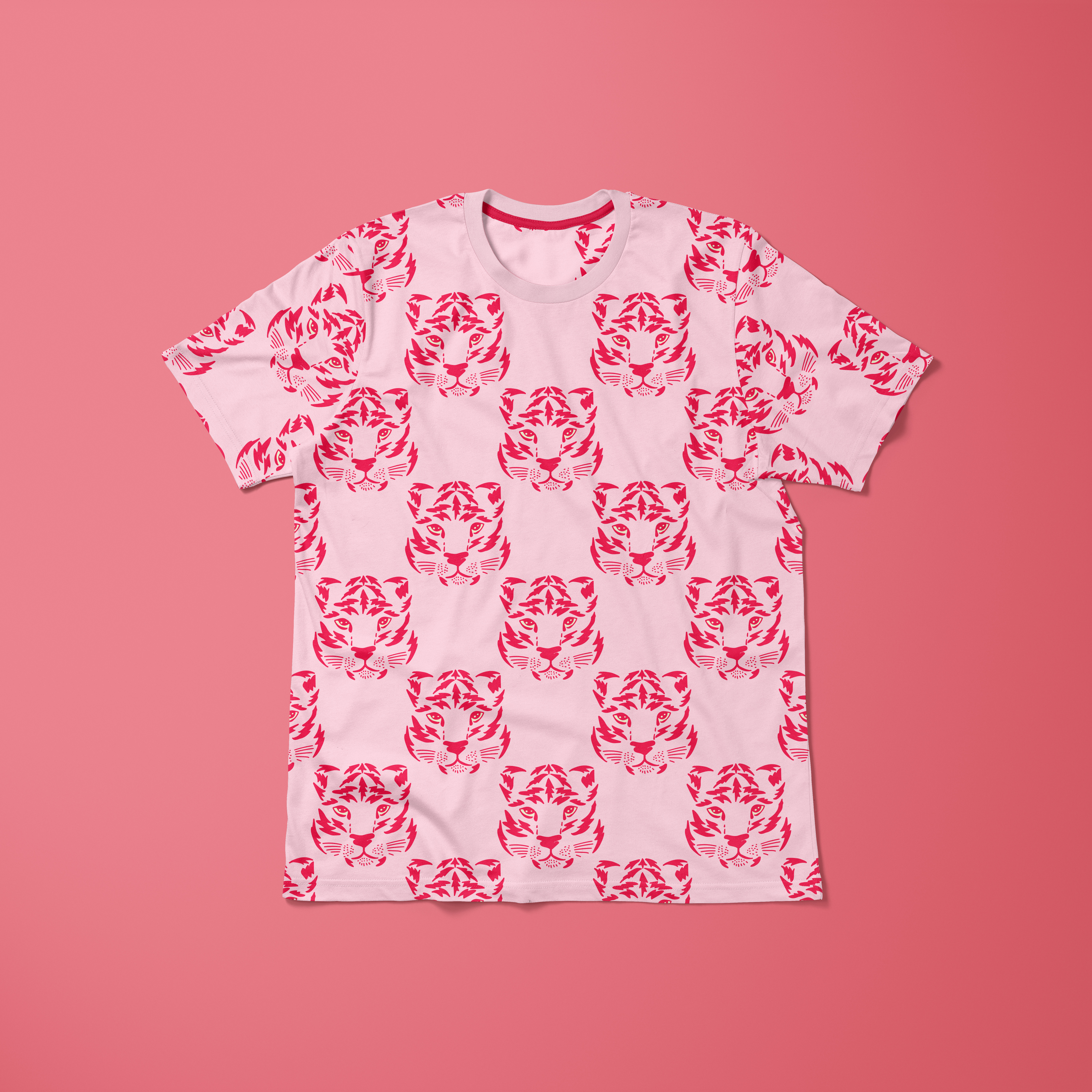 Pink Tiger Print T-Shirt